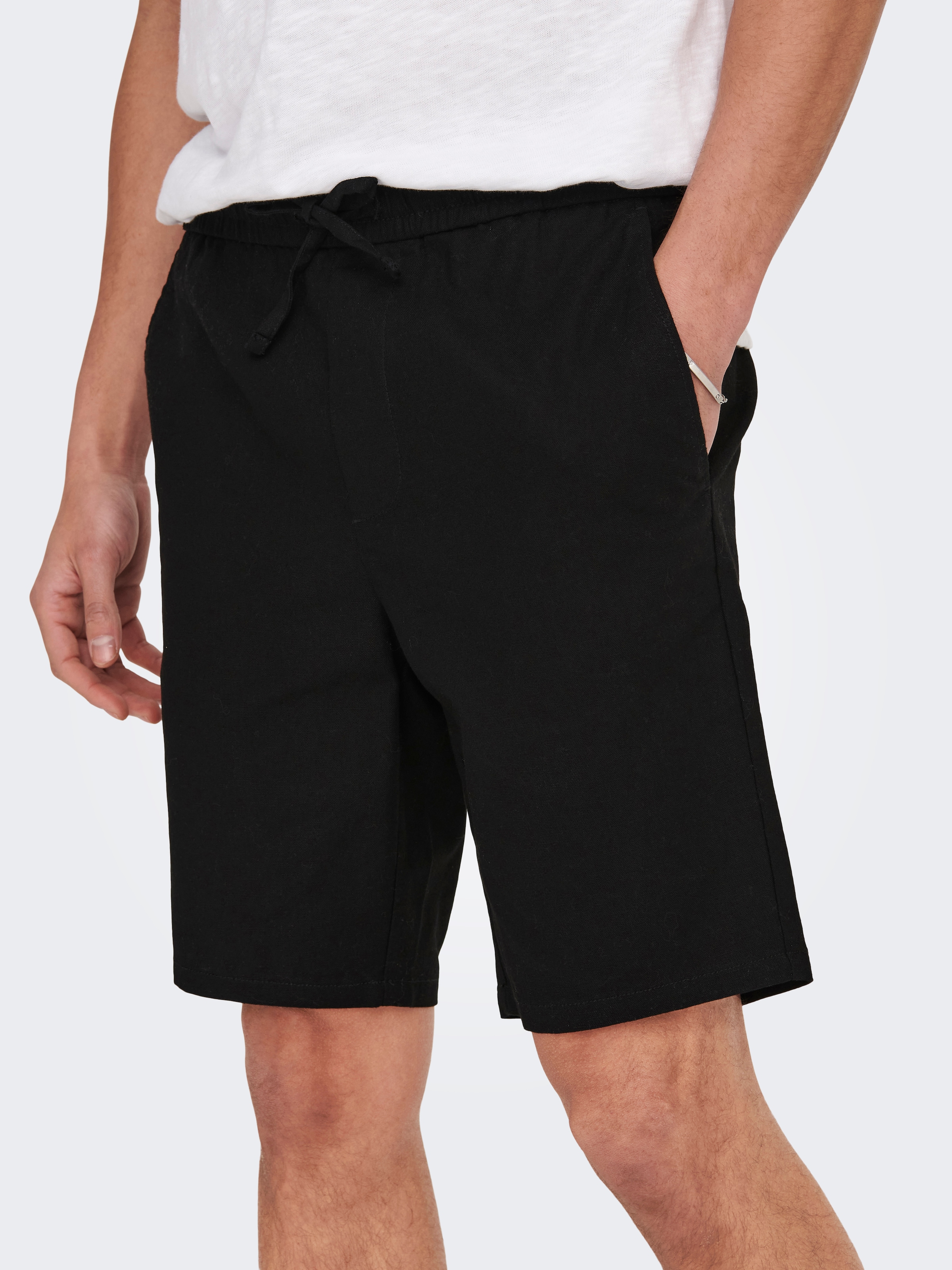 ONLY & SONS Shorts »ONSLINUS 0007 COT LIN SHORTS NOOS«