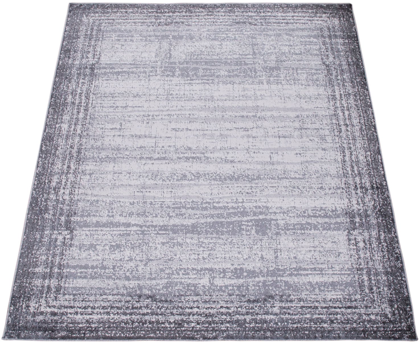 Paco Home Teppich »Catania 842« rechteckig 13 mm Höhe Kurzflor, meliert, modernes Design, mit Bordüre