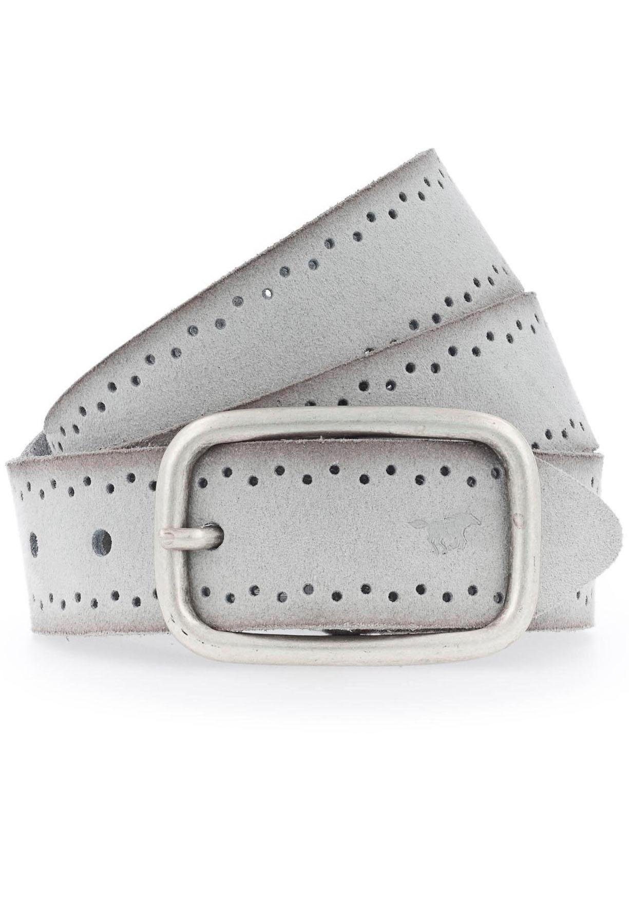 Image of MUSTANG Ledergürtel, Robustes, genarbtes Rindsleder mit Lochstanzung bei Ackermann Versand Schweiz