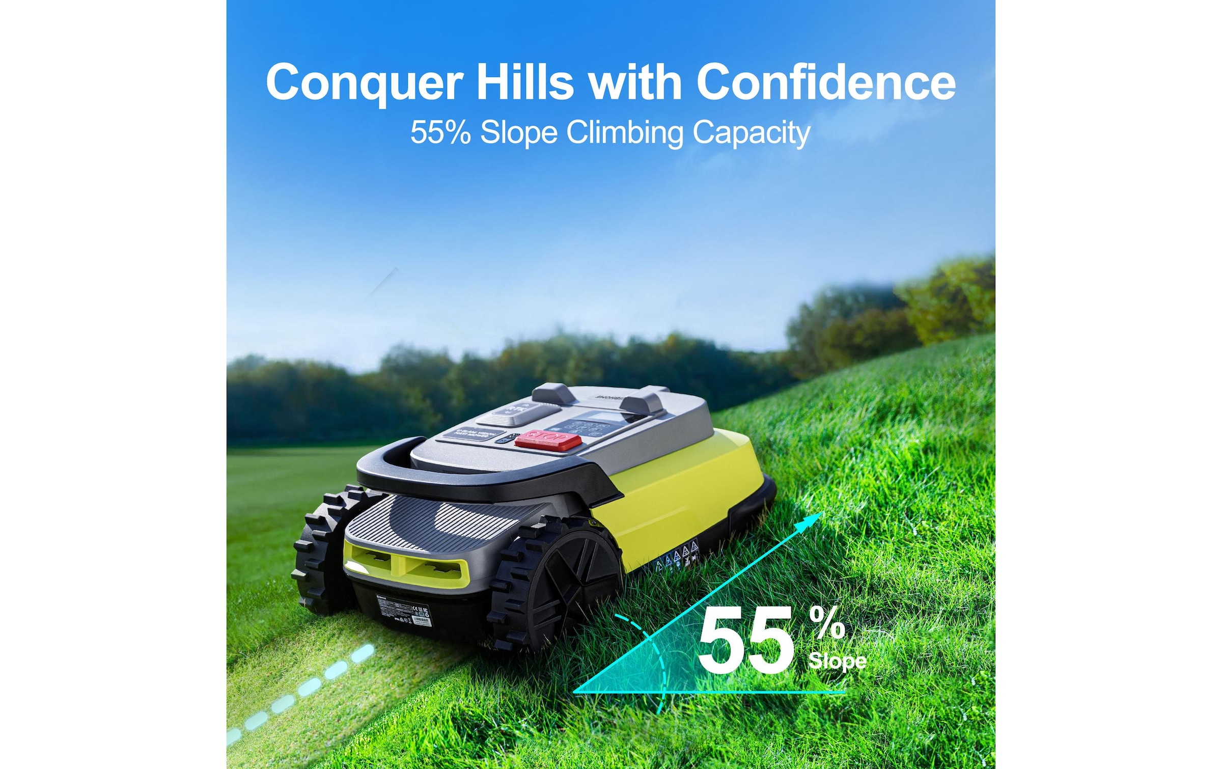   Rasenmähroboter »UBHome M10 Pro 1500 m²«  Geräuschentwicklung: 58 dBA