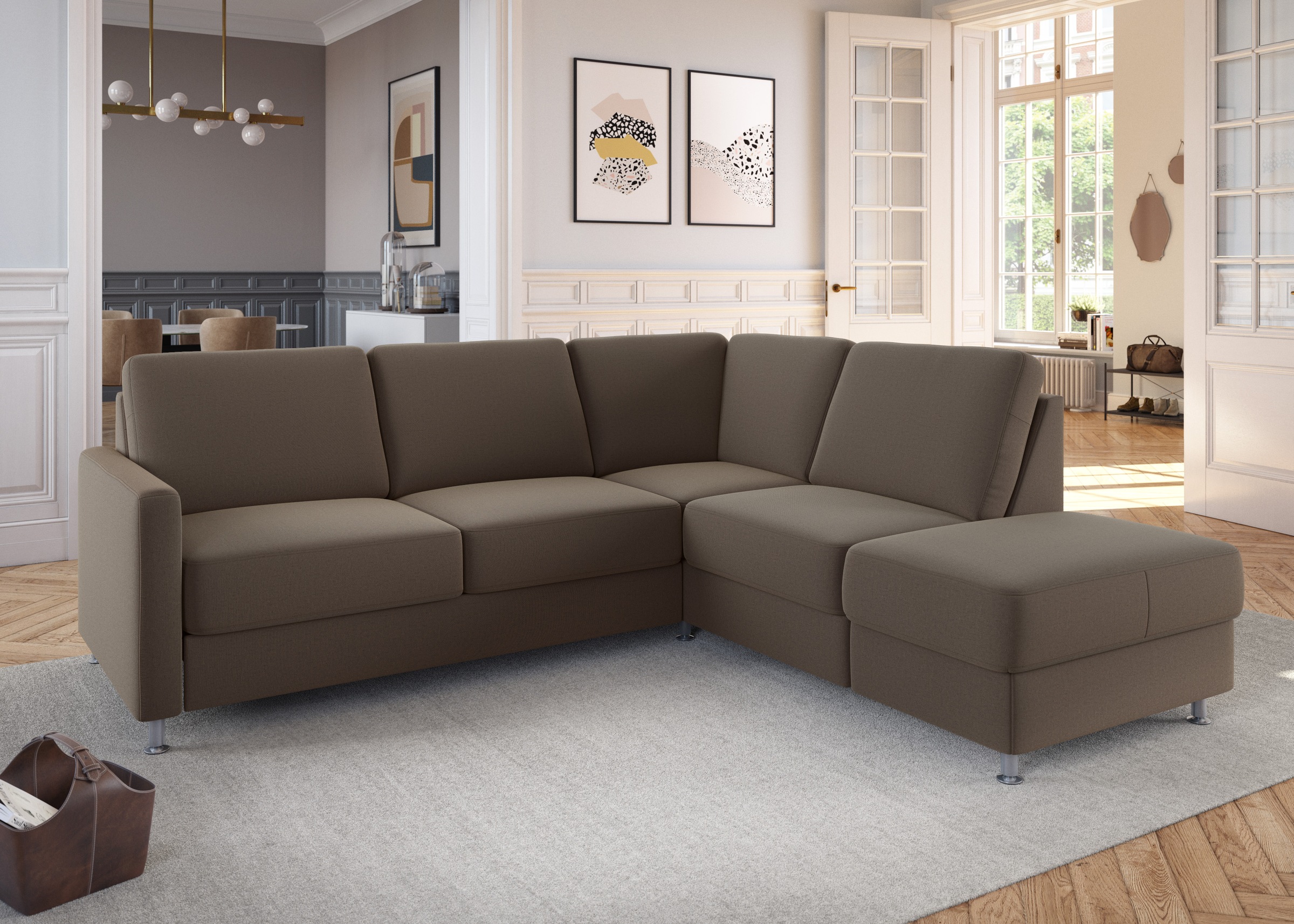 Image of sit&more Ecksofa, Wahlweise mit Bettfunktion und Bettkasten, inklusive komfortablem Federkern bei Ackermann Versand Schweiz