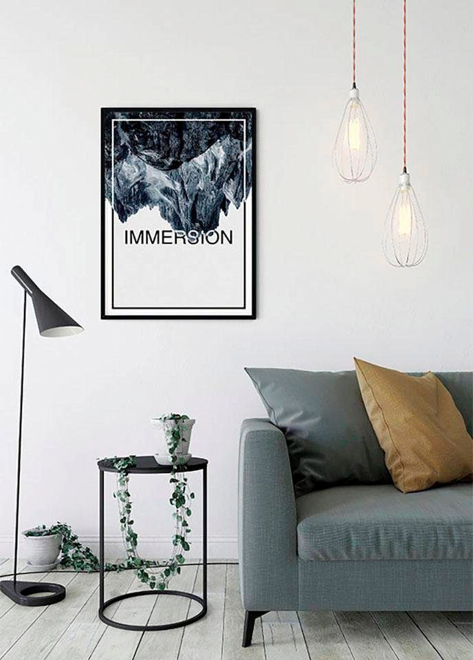 Image of Komar Bild "Immersion Steel" Abstrakt Sprüche & Texte 1 Stk. tlg. Wandbild zur Dekoration - ohne Rahmen