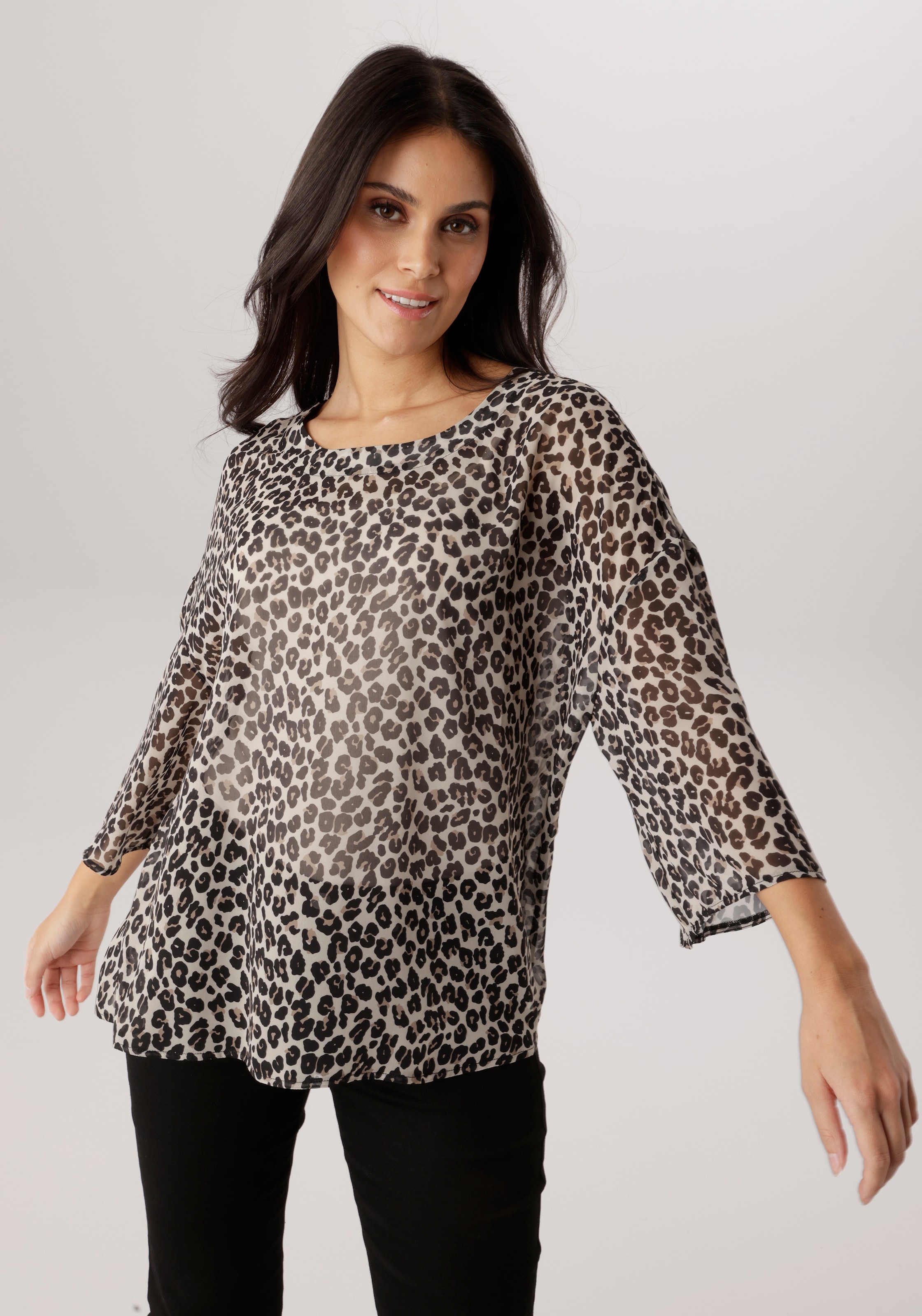 Image of Aniston SELECTED Schlupfbluse im modischen Animal-Print - NEUE KOLLEKTION