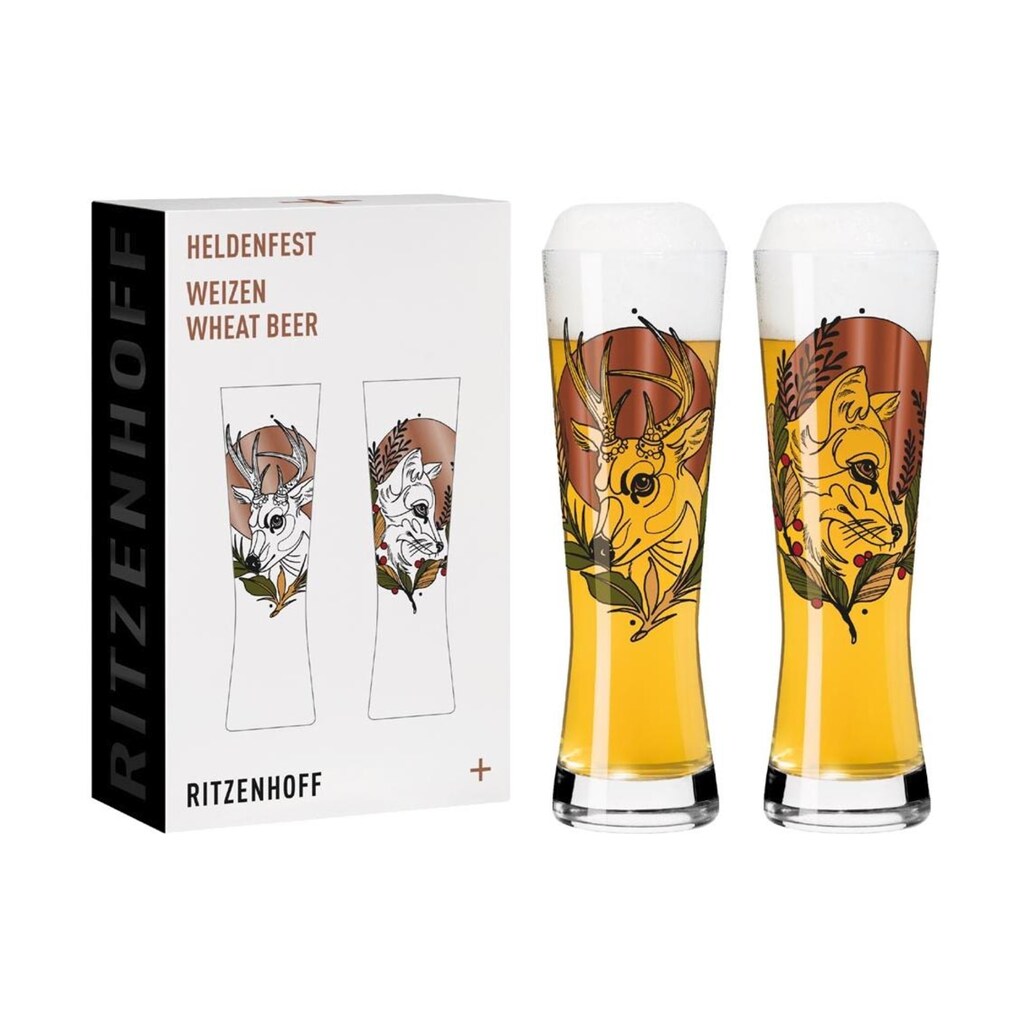 Ritzenhoff Glas »Heldenfest No.«, (2 tlg.)