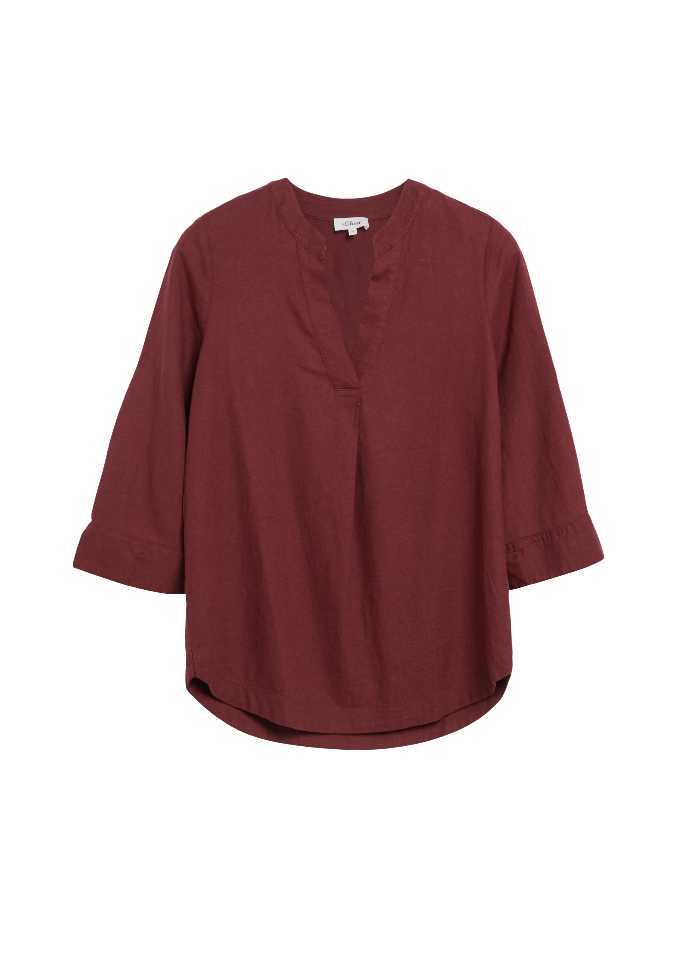 s.Oliver Chemisier à chemise Relevable, mélange de lin rafraîchissant