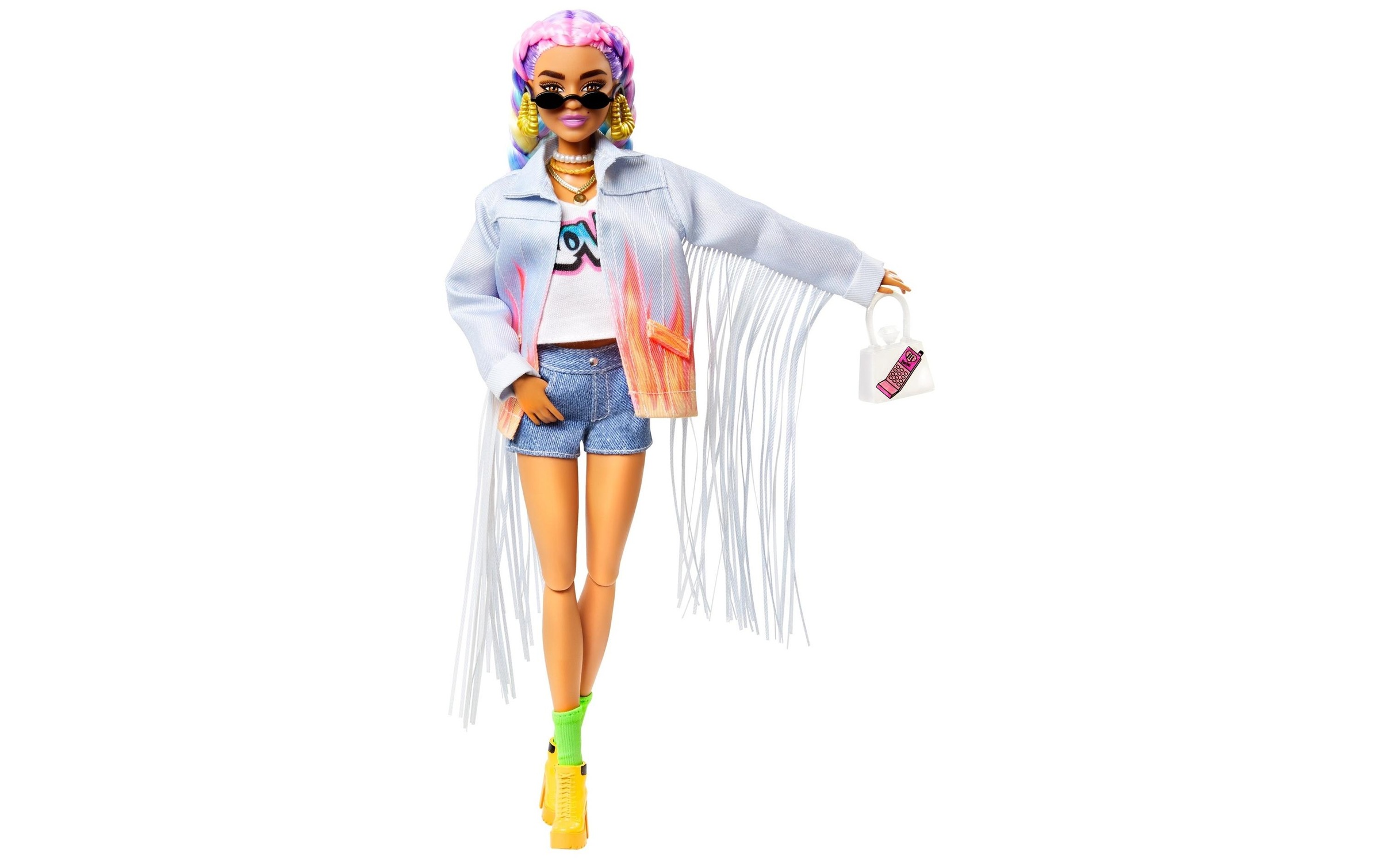 Image of Barbie Spielfigur »Extra mit geflochtenem Regenbogen-Zopf« bei Ackermann Versand Schweiz