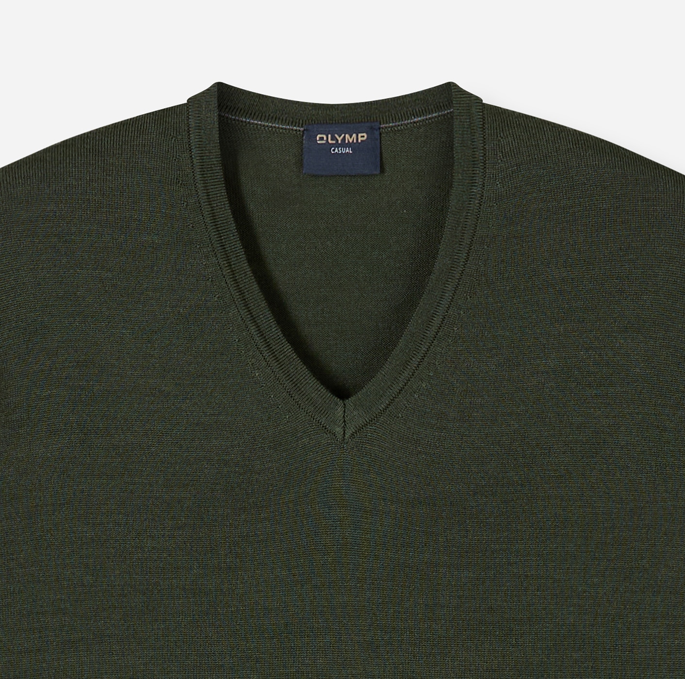 OLYMP Pull col V »OLYMP Strick Casual« pull classique en maille