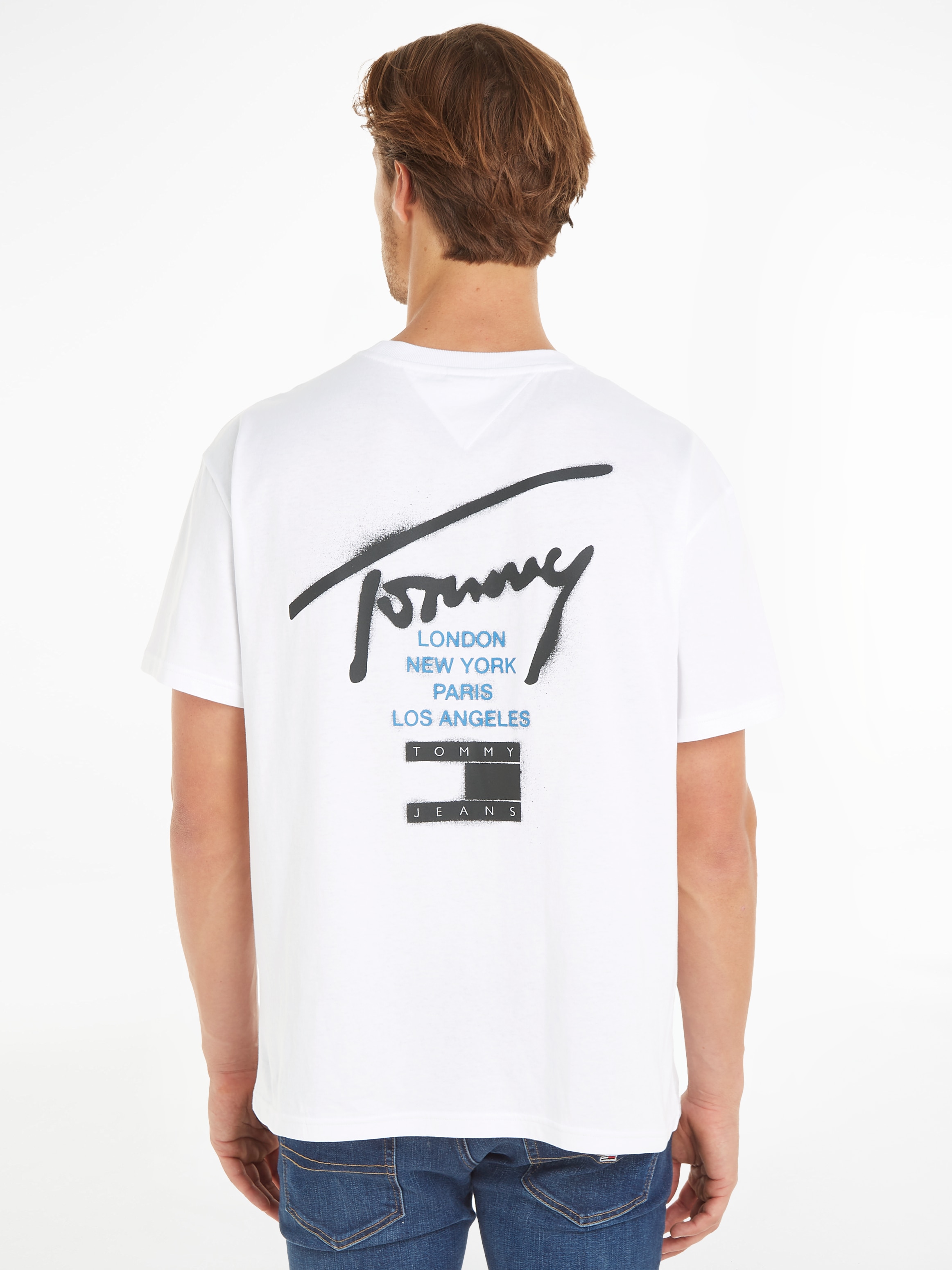 Tommy Jeans T-Shirt »TJM REG GRAFFITI SIG TEE EXT«, mit Logoschriftzug