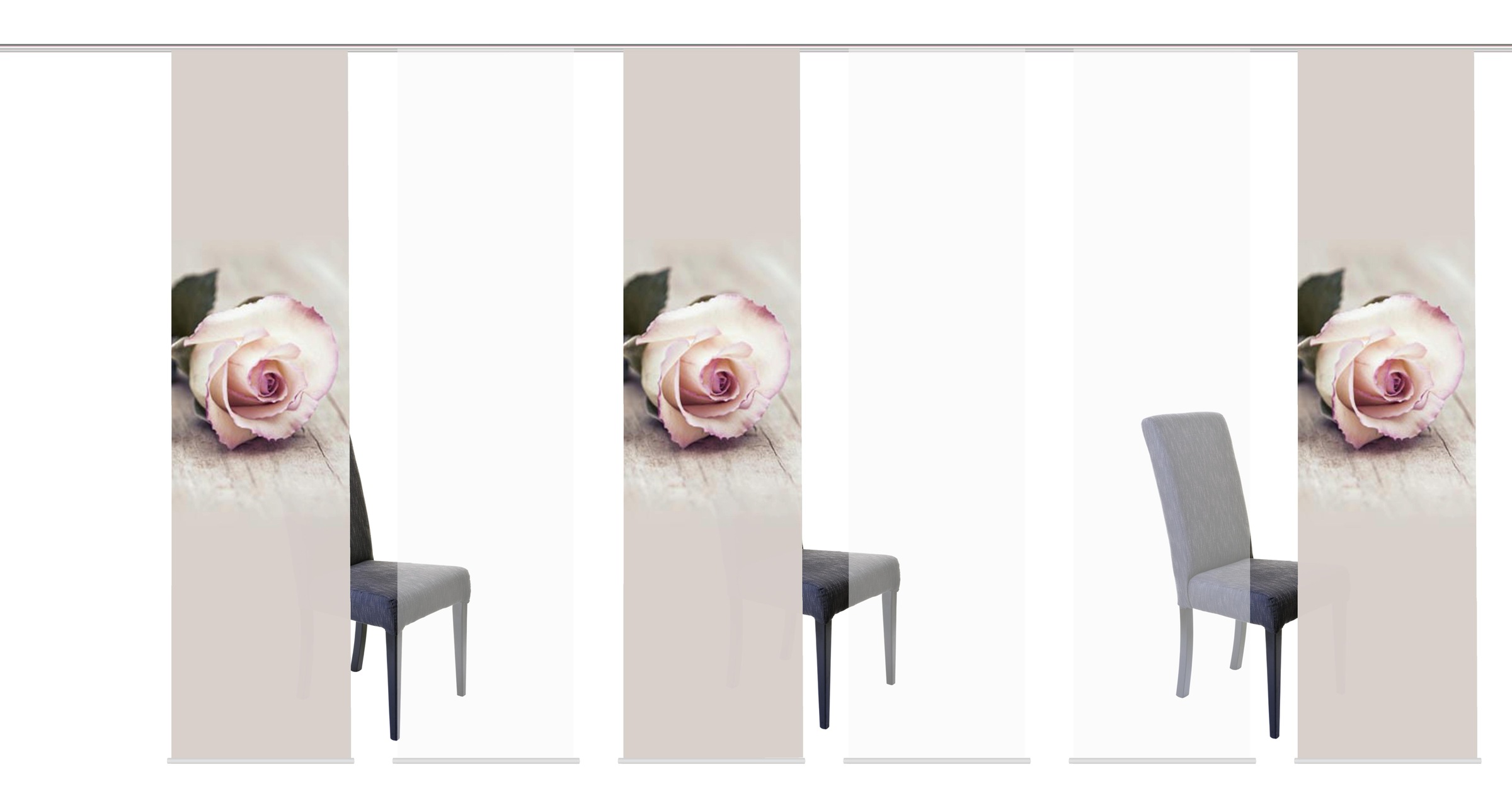 Image of HOME WOHNIDEEN Schiebegardine »ROSIES«, (6 St.), HxB: 245x60, inkl. Befestigungszubehör bei Ackermann Versand Schweiz