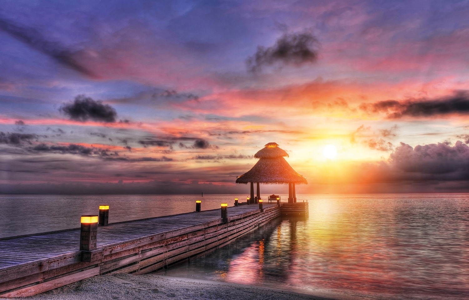 Image of Papermoon Fototapete "Maldives Sunset" glatt