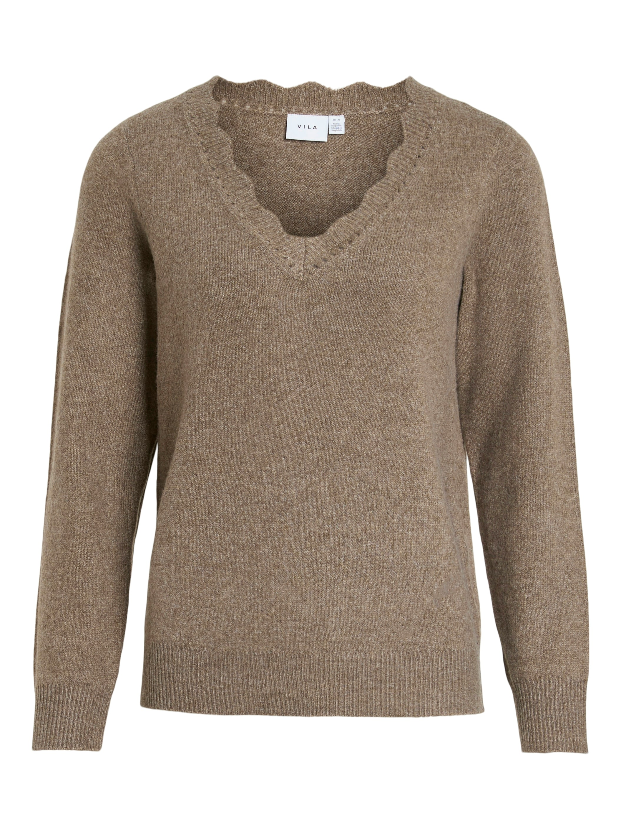 Vila Pull col V »VINIKOLINA V-NECK L/S KNIT TOP - NOOS«