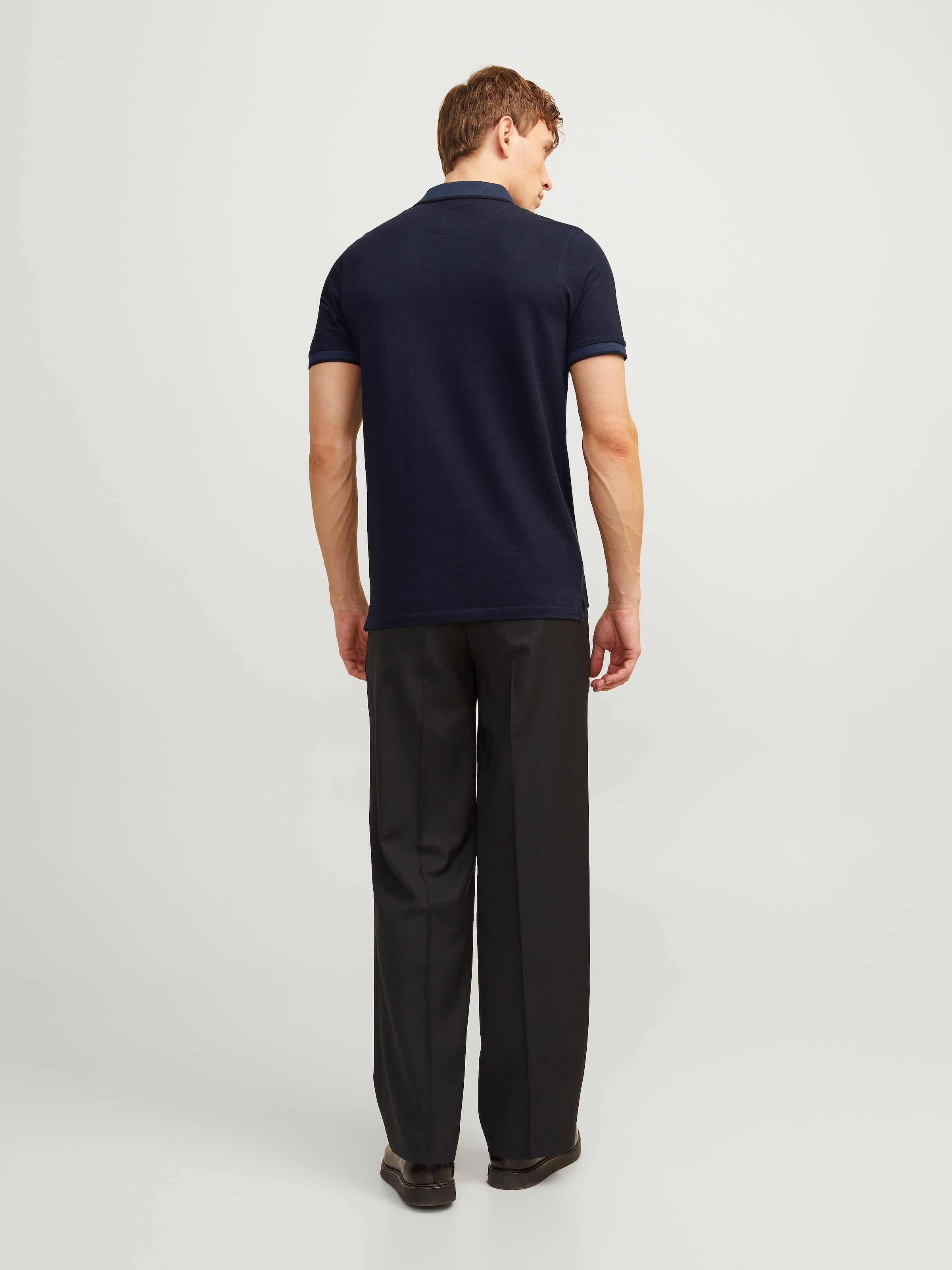 Jack & Jones Polo »JJEPAULOS  Poloshirt mit klassischem Kragen und figurbetonter Form« broderie logo, tendance, étroit, coton, col polo