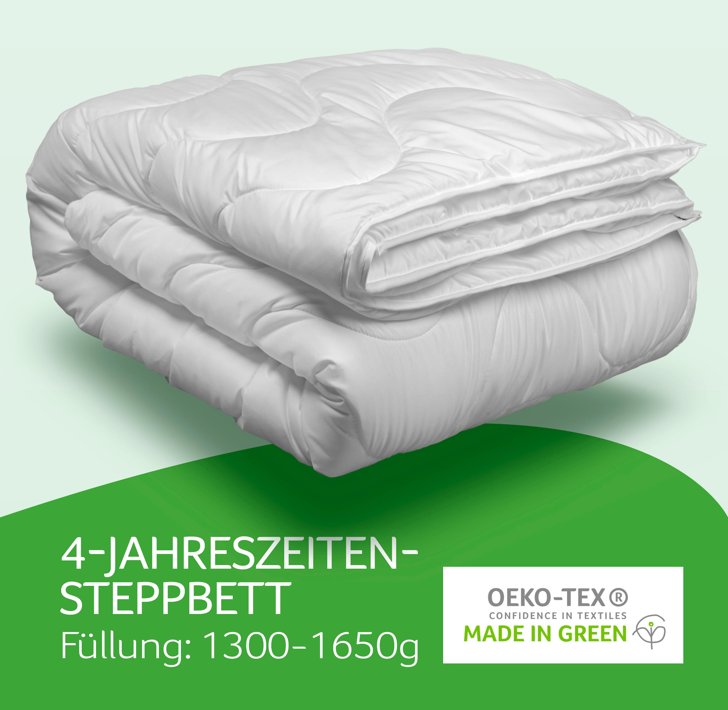 Microfaserbettdecke, »Julia«, John Cotton, Füllung: Microfaser, Bezug: 100% Polyester, Made in Green zertifiziert, kochfest bis 95°C Grad, sehr flauschig