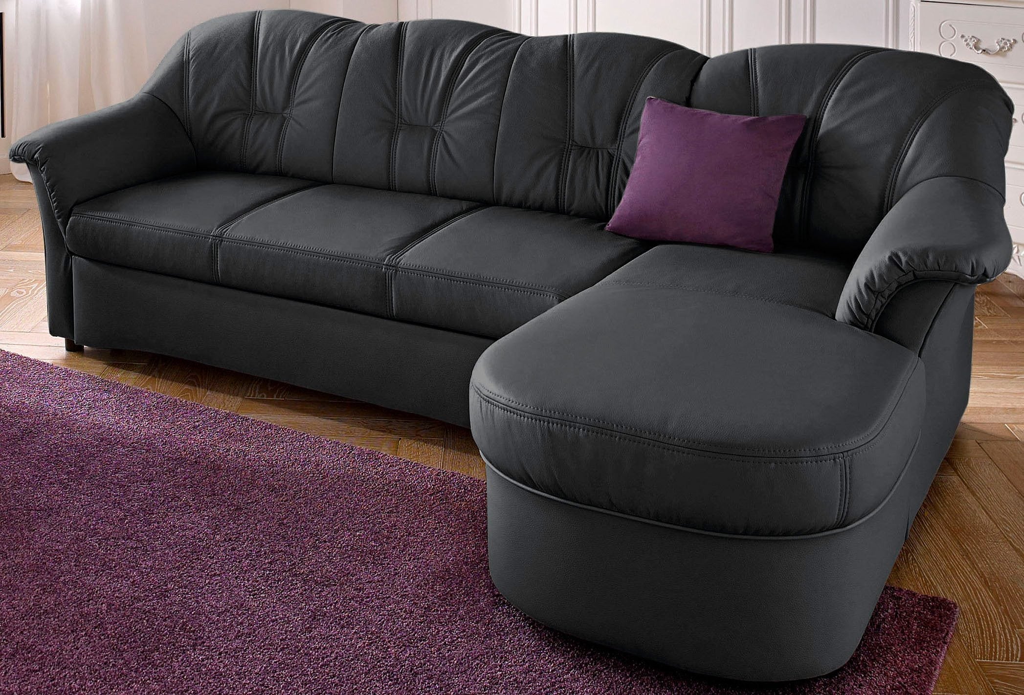 DOMO collection Ecksofa »Flores Schlafsofa, B/T/H: 233/142/86 cm, L-Form«, wahlweise mit Bettfunktion,...