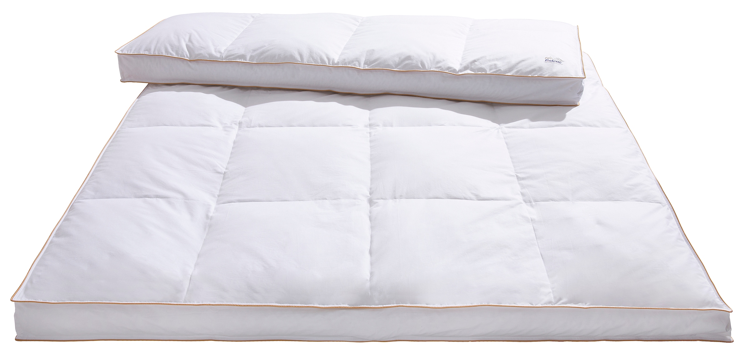 Balette Daunenbettdecke »Edition 140 Jahre, Bettdecken für Sommer & Winter, Ganzjahresdecke«, polarwarm, Füllung 100% Daunen, Bezug 100% Baumwolle, (1 St.), Bettdecke 135x200, 155x220 cm & weitere Grössen, Made in Germany