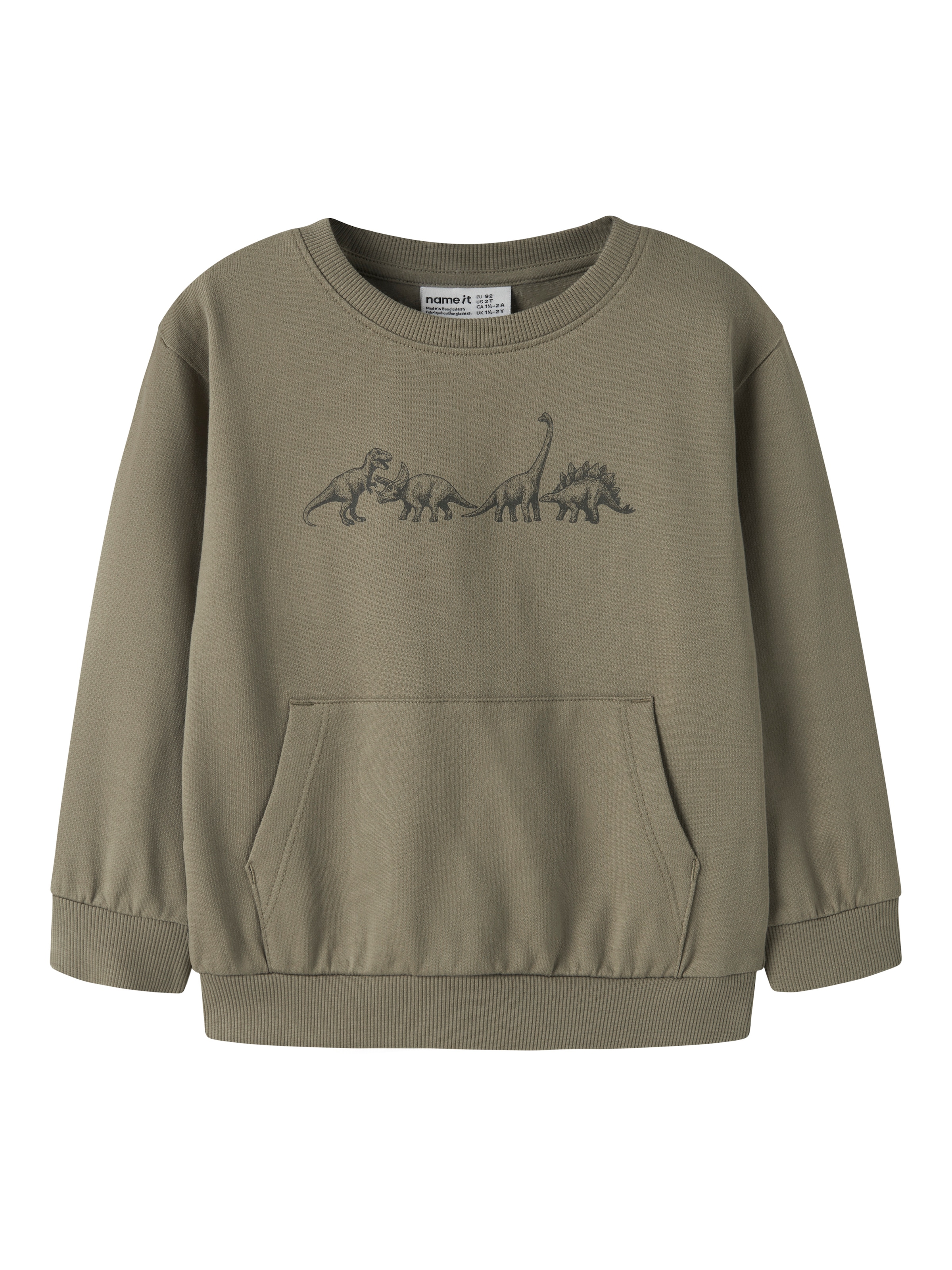 Image of Name It "NMMVILDAR LS SWEAT BOX BRU", Baumwolle, regular fit