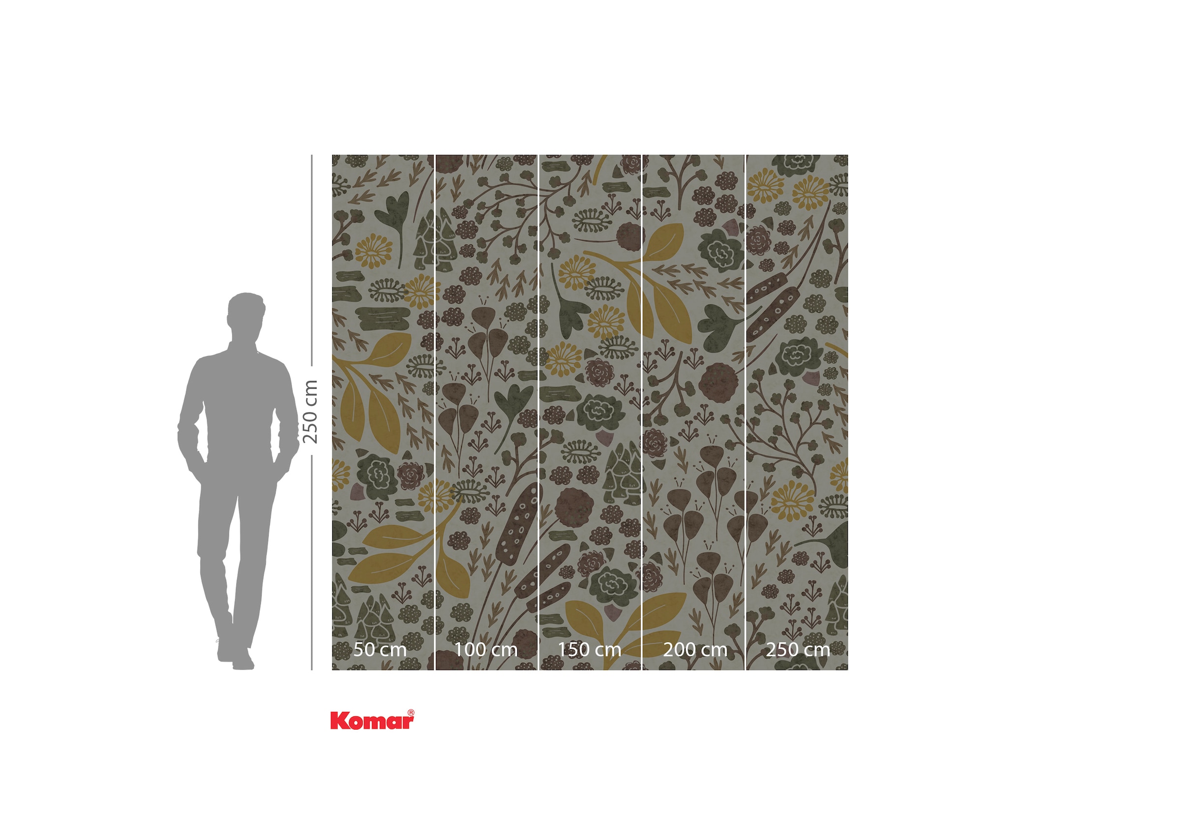 Komar Fototapete »Komar Vlies Fototapete - Wild Fields - Grösse 250 x 250 cm« bedruckt glatt