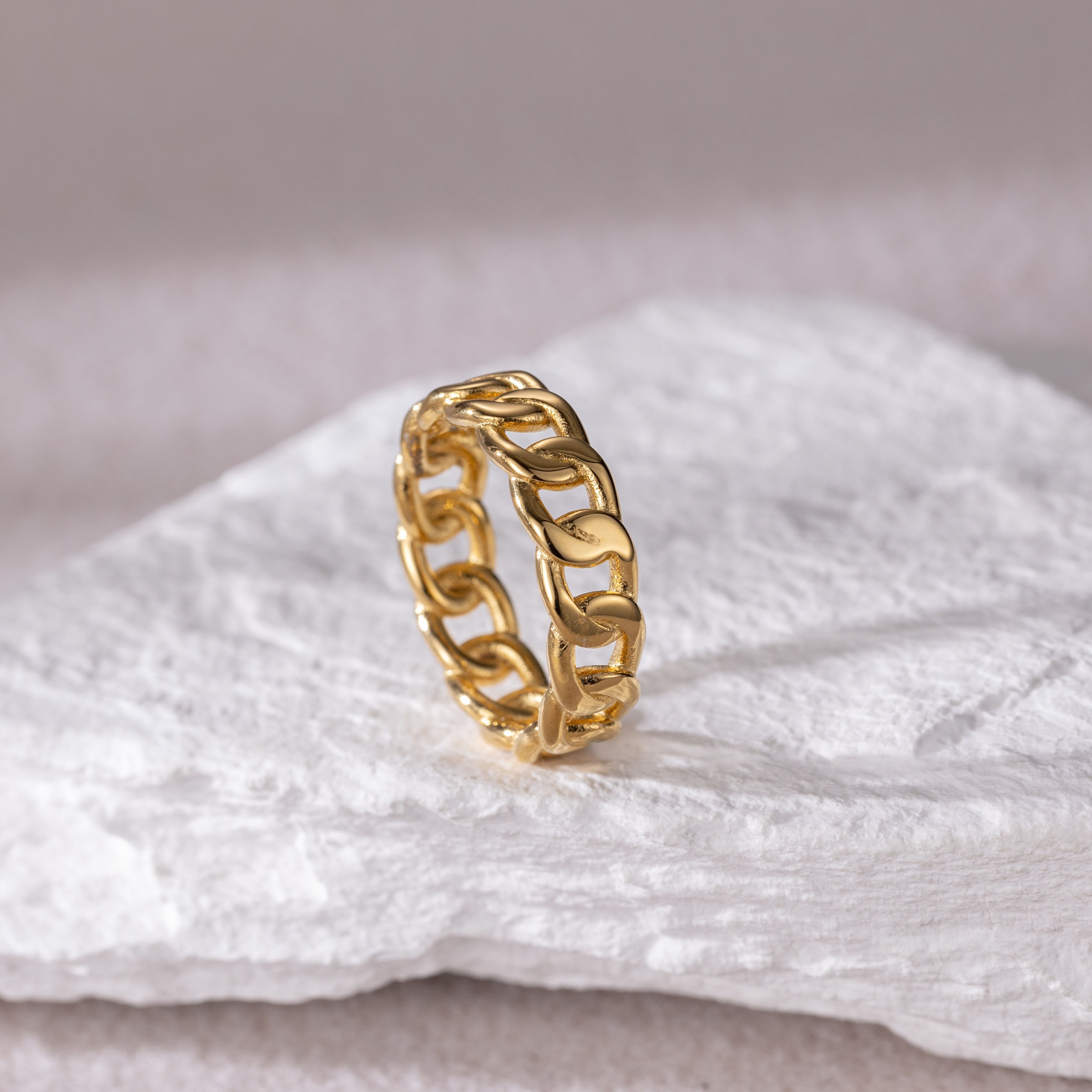 Firetti Fingerring "Schmuck Geschenk Edelstahl Ring Damenring Herrenring Panzerkette Color"