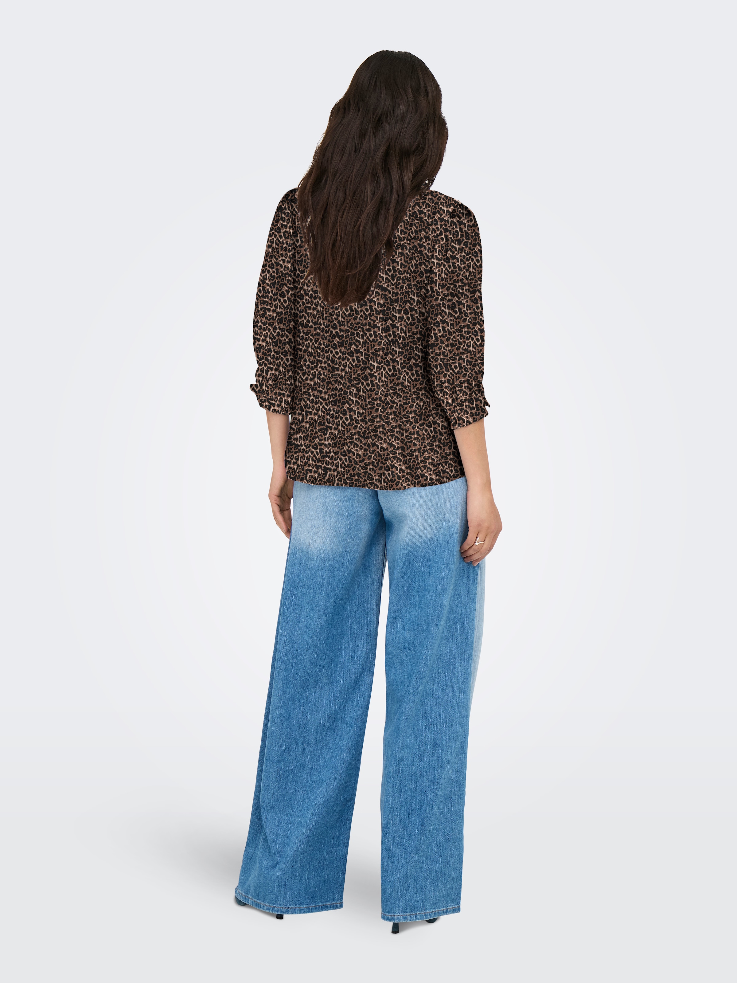 ONLY Blouse à manches courtes »ONLRAYA 3/4 SHIRT WVN NOOS« Viskose, regular fit