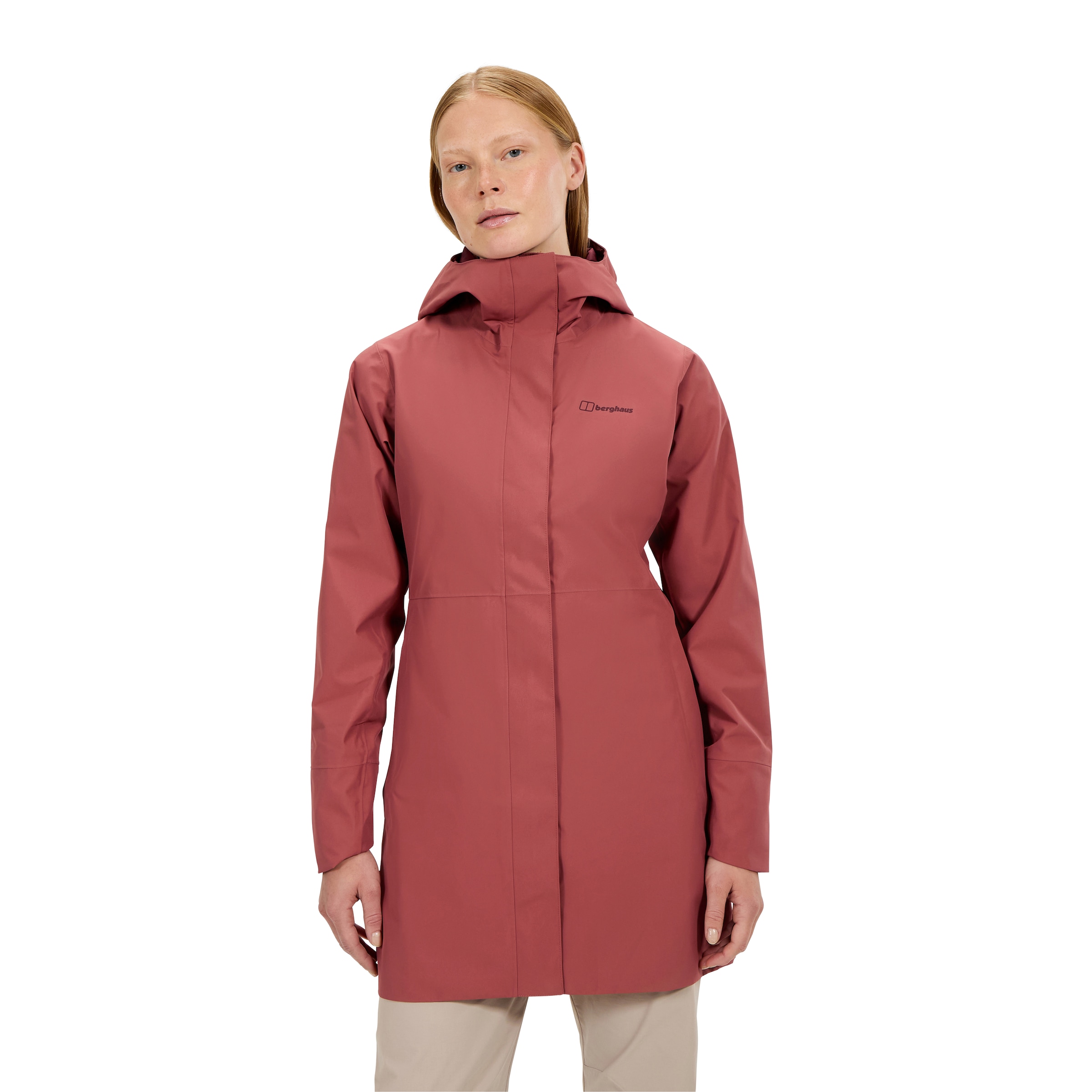 Berghaus Veste softshell »OMEARA LONG SHELL JKT AF« sportlicher Stil, mit verstellbarer Kapuze, atmungsaktiv