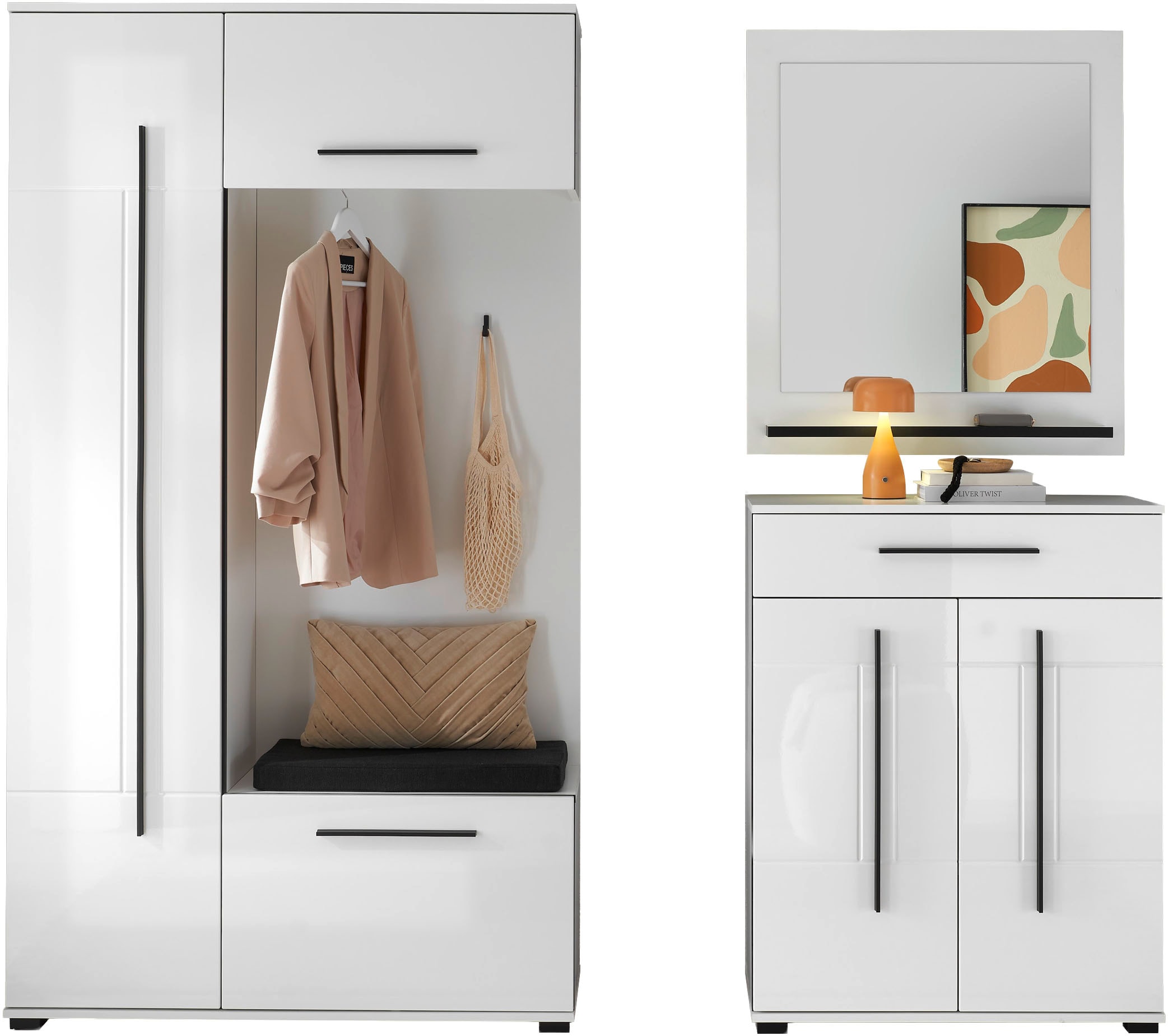 Home affaire Garderoben-Set »Cantara, moderne Garderobe, Komplettset mit viel Stauraum« Komplett-Set, 3 Stk. tlg.