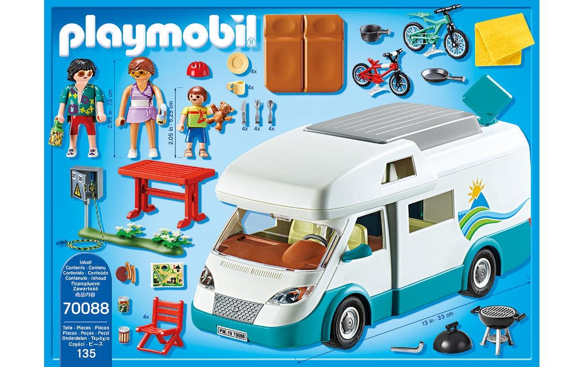 Playmobil® Spielbausteine »Family Fun Familien-Wohnmobil 70088«, (135 St.)