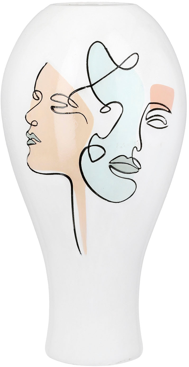 Image of Casablanca by Gilde Tischvase "Vase bauchig Voir weiss H. 36 cm"