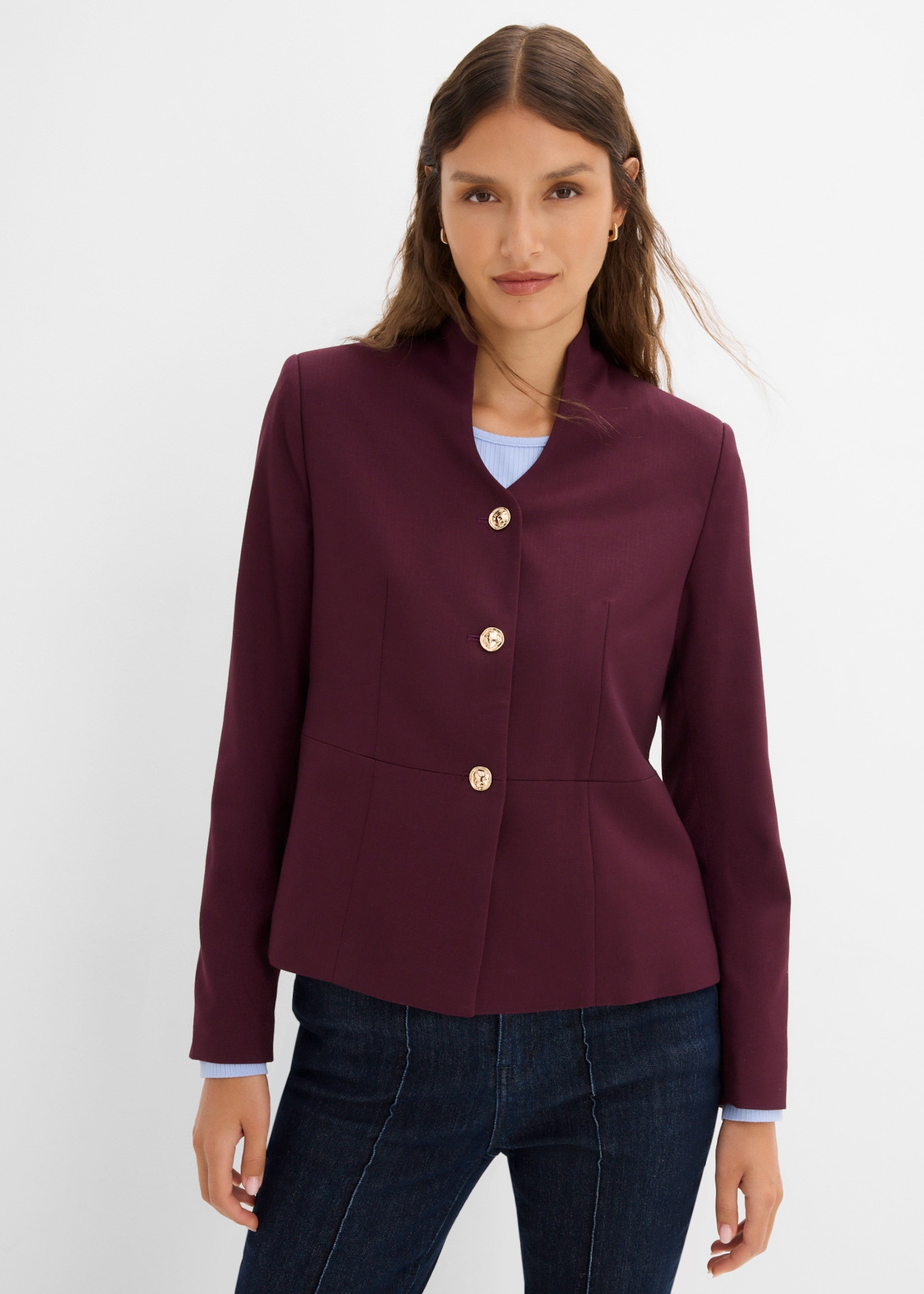Image of bonprix Jackenblazer mit Kelchkragen, bequeme Passform