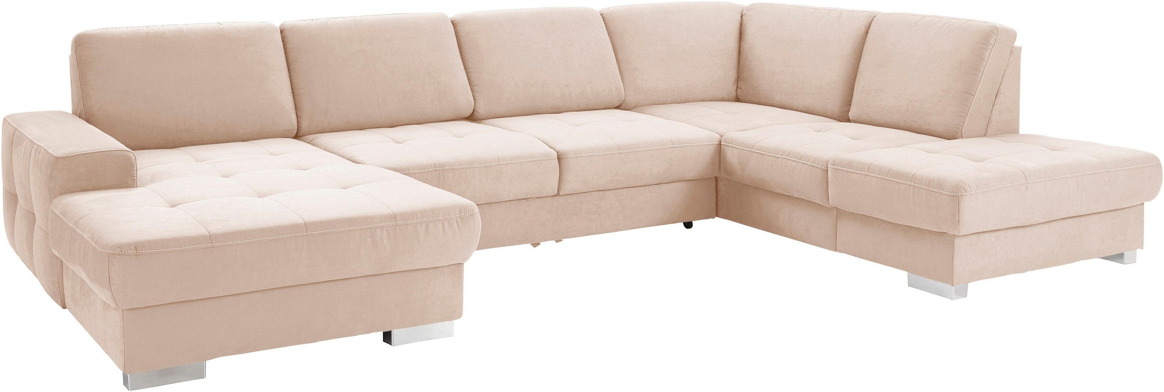 sit&more Wohnlandschaft »Santorini U-Form« mit Federkern und Sitztiefenverstellung, wahlweise mit Bettfunktion