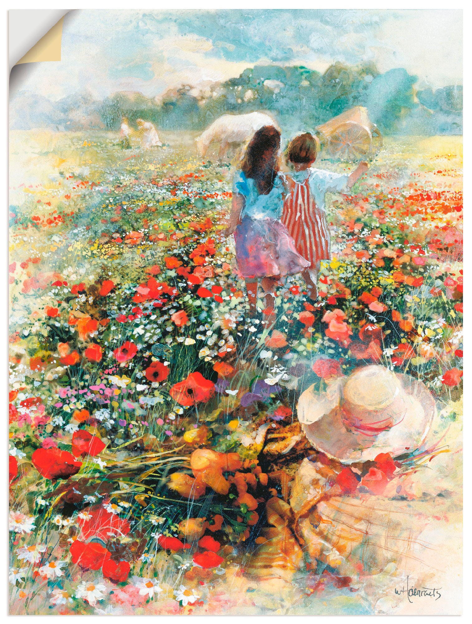 Image of Artland Wandbild »Sommer der Liebe«, Kind, (1 St.), in vielen Grössen & Produktarten -Leinwandbild, Poster, Wandaufkleber / Wandtattoo auch für Badezimmer geeignet bei Ackermann Versand Schweiz