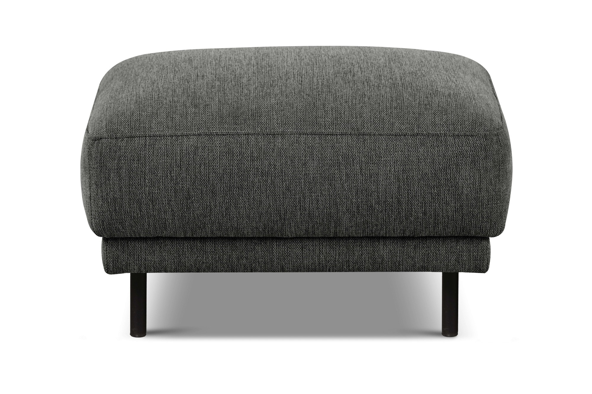 GOODproduct Polsterhocker »Sveeva, 73x57 cm, schwarze Metallfüsse« langlebiger Webstoff, viele Farben zur Auswahl