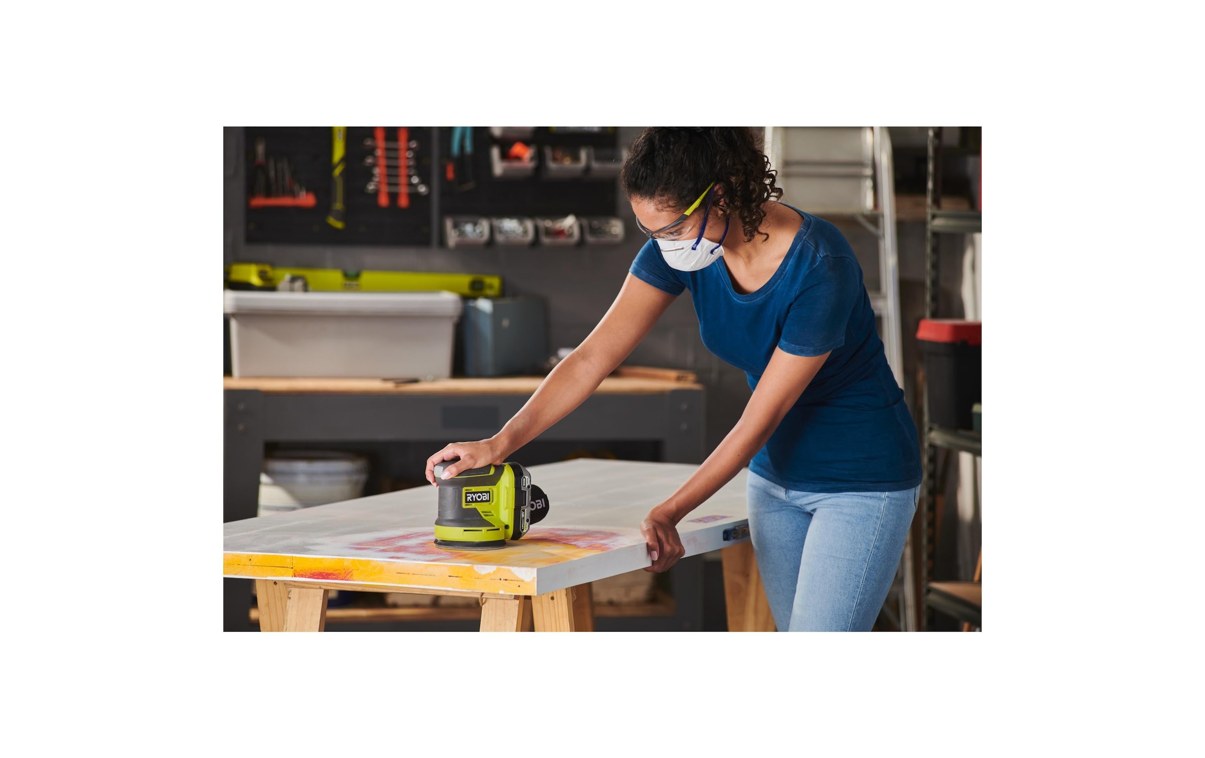   Akku-Exzenterschleifer »RYOBI RROS18-0, 18 V, Solo«