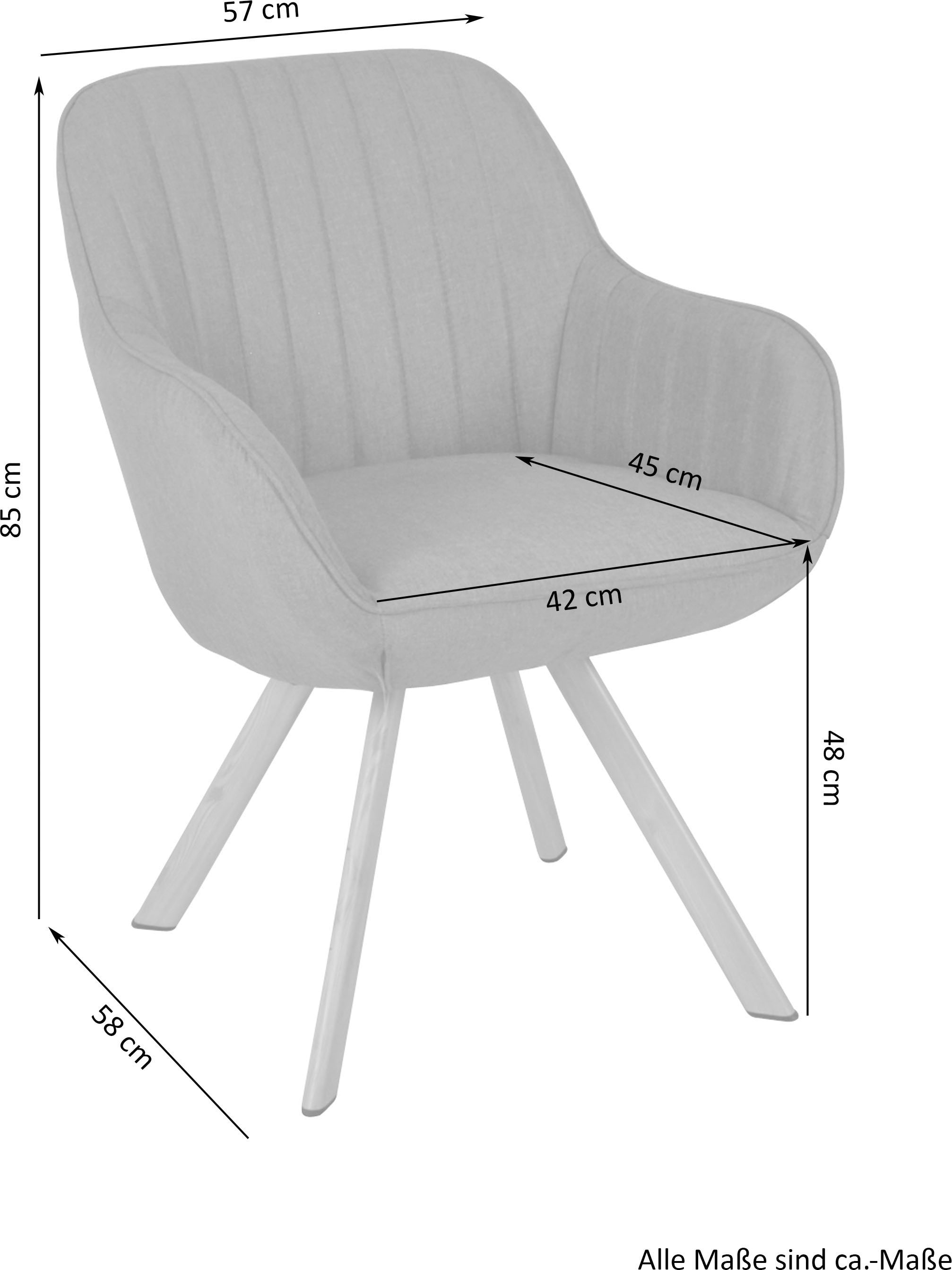 Homexperts Esszimmerstuhl »Carlo«, (Set), 2 St., Webstoff, Drehstuhl, Bezug in Webstoff