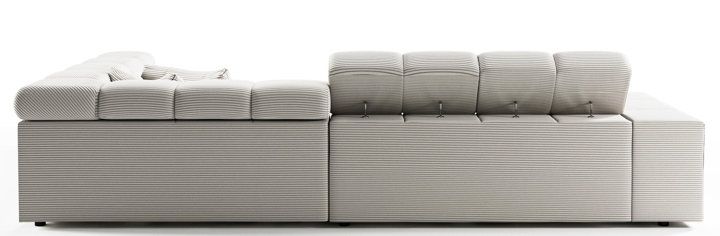 Home affaire Canapé d'angle »Ancona, Ecksofa,  incl. Kopfteilverstellung, Breite 319 cm, L-Form« réglage motorisé de la profondeur d’assise en option, aussi en velours côtelé + Easy Care