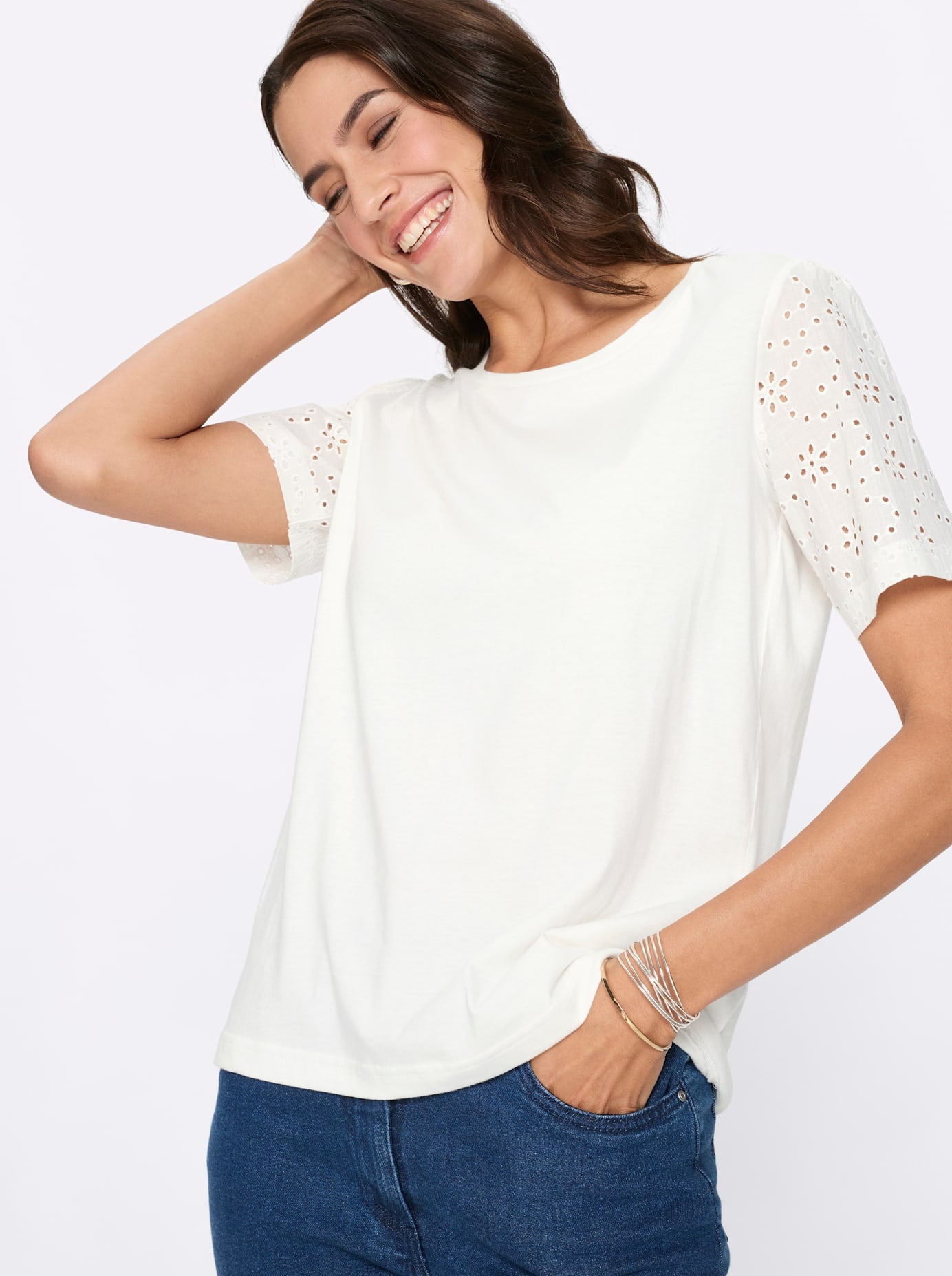 Inspirationen Shirt à col rond »Kurzarm-Shirt« 1 pièces