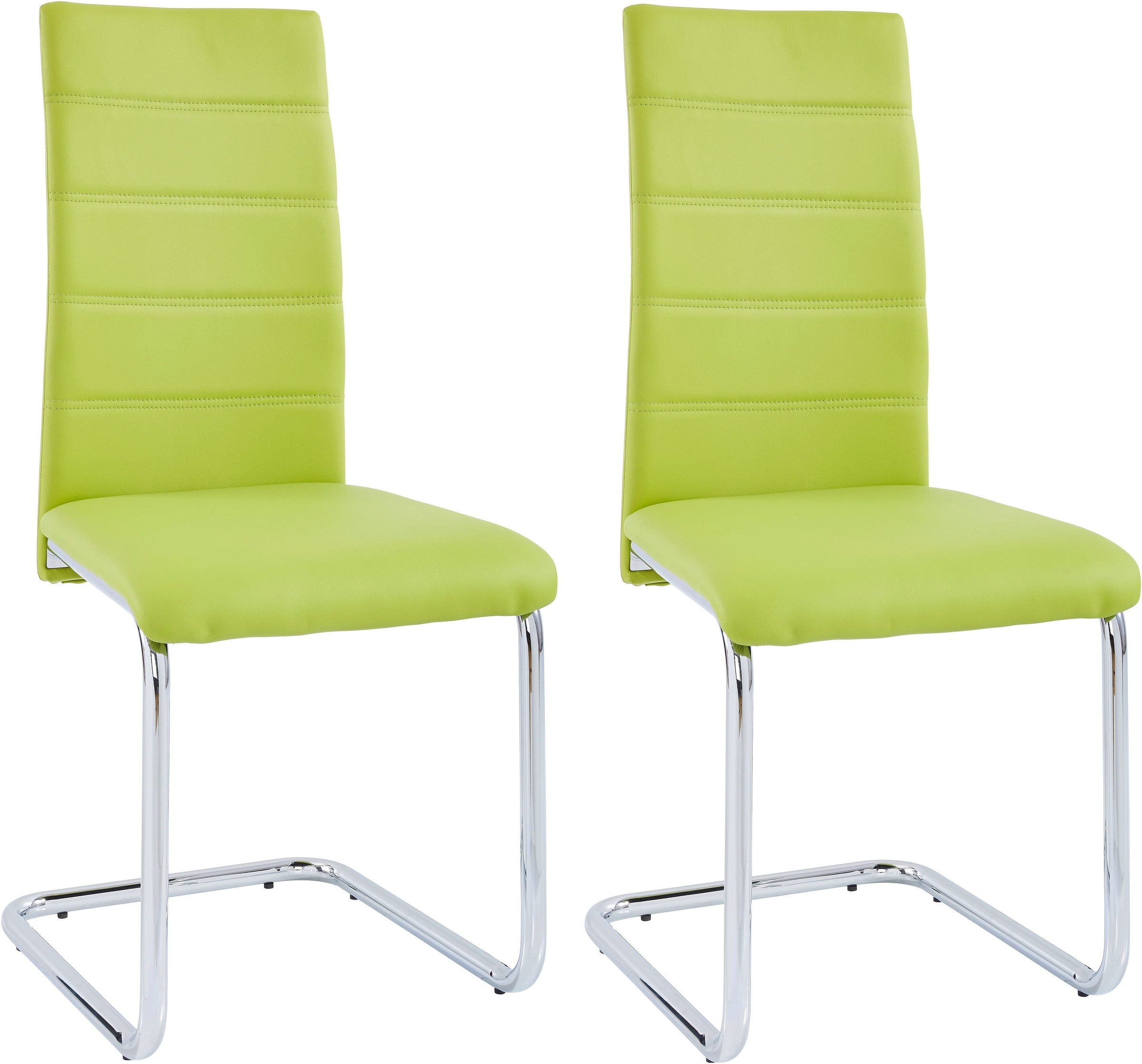 Image of GOODproduct Freischwinger "Adora" (Set) 4 Stk.(2 oder 4 Stück) Bezug in Kunstleder, verchromtes Metallgestell