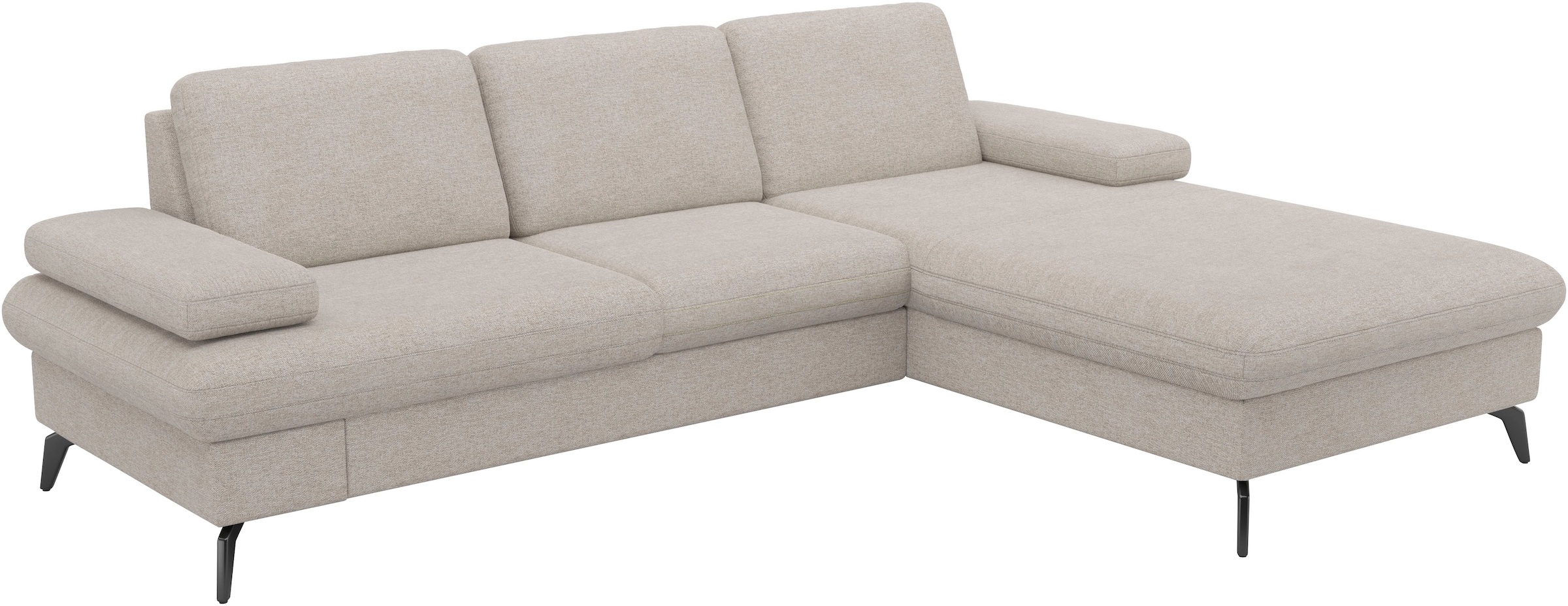 sit&more Ecksofa »Morris Jubi L-Form«, inkl. Armteilfunktion und 1 Zierkissen, wahlweise mit Bettfunktion