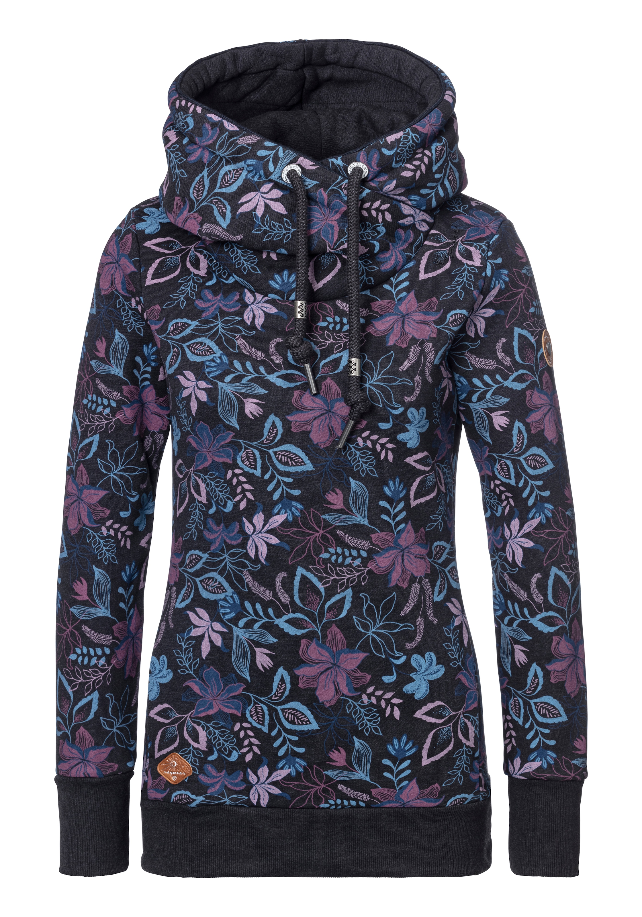 Ragwear Sweater »GRIPY FLOWERS O«, Hoodie mit floralem All Over-Druck