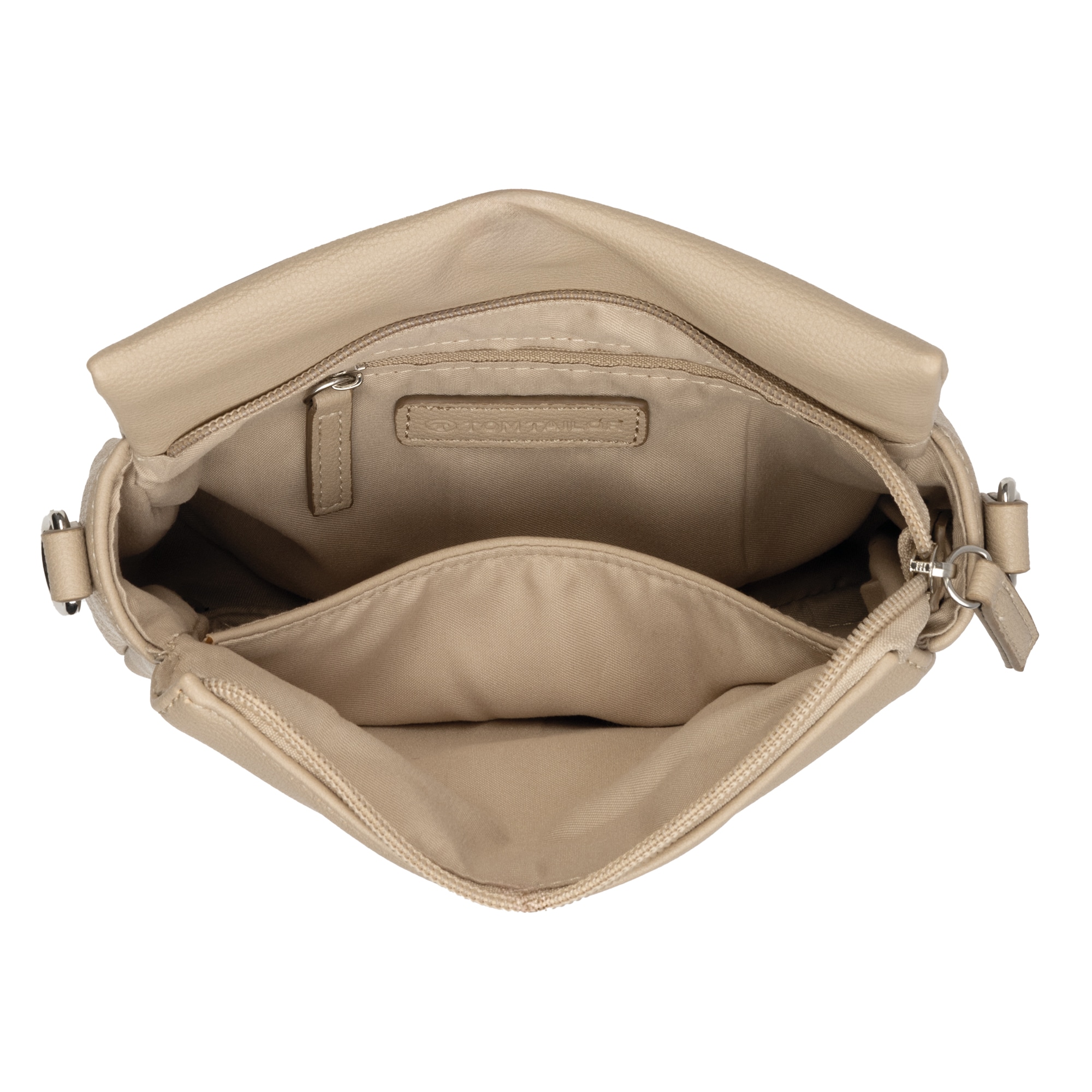 TOM TAILOR Umhängetasche »Rella« aus fein genarbtem Material mit farblich passendem Gewebeband