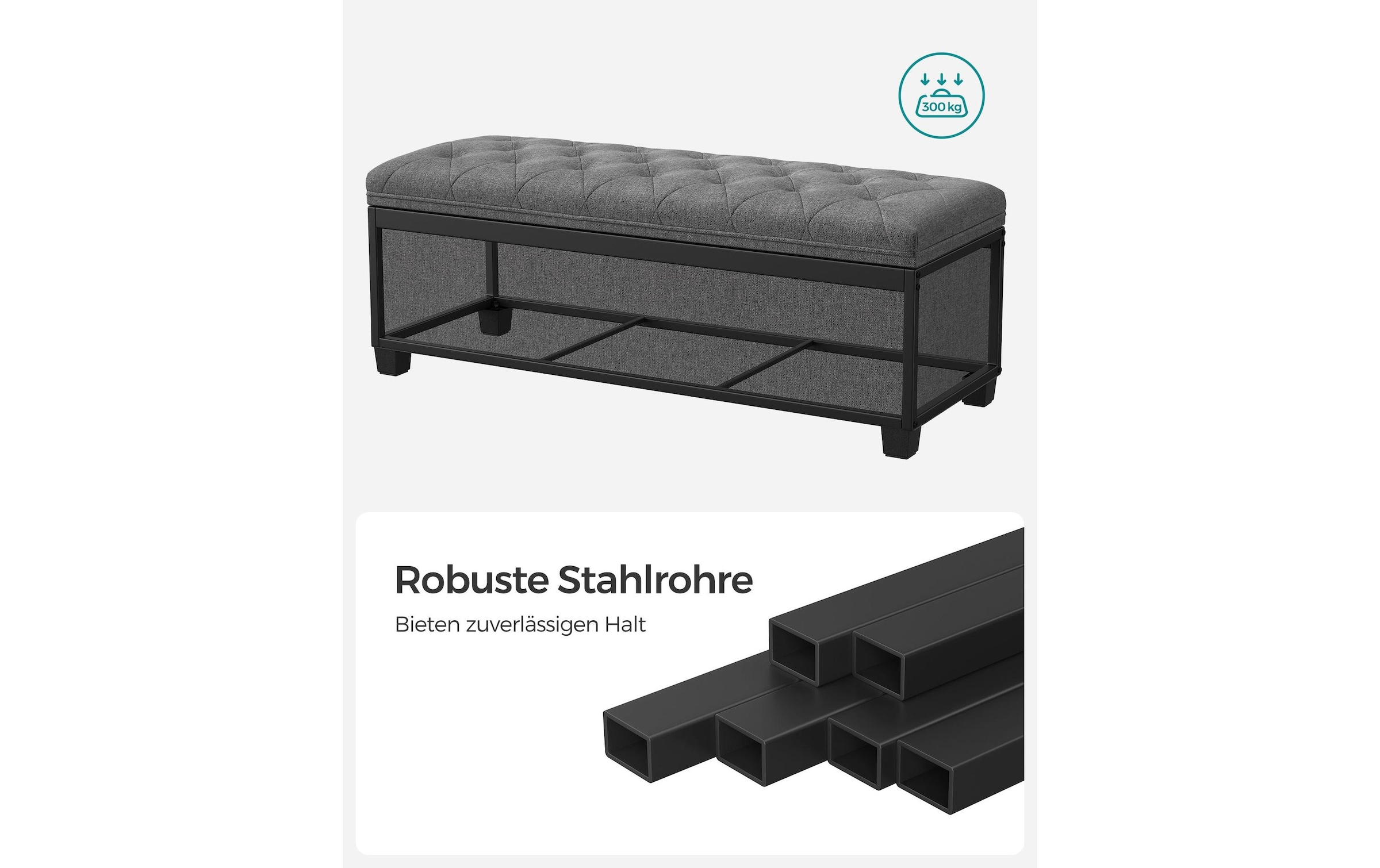 SONGMICS Sitztruhe »Ottomane mit Stauraum 110 x 40 cm«