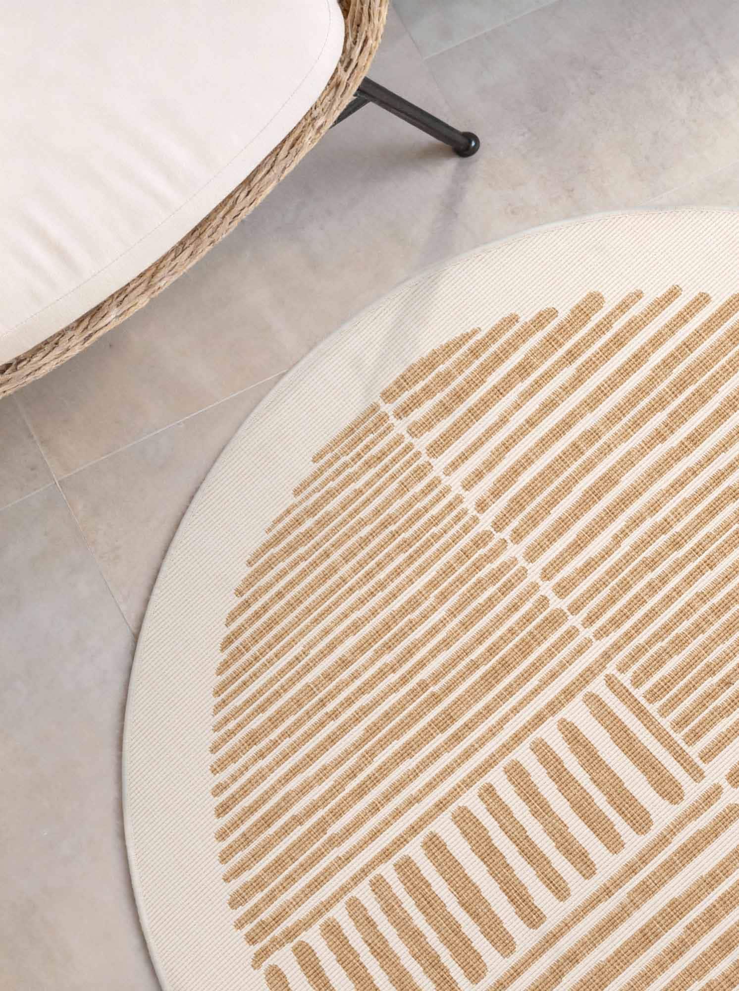 Ted Baker Teppich »Bounds« rund 8 mm Höhe Designteppich, Wetterfest, Pflegeleicht, Modern, Wohnzimmer, Terrasse