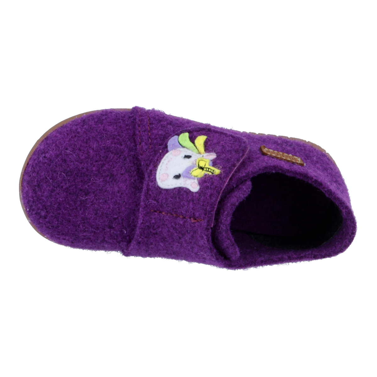 Image of Richter Hausschuh "Filzi (Felt)" Halbschuh mit Klettverschluss, Grössenschablone zum Download