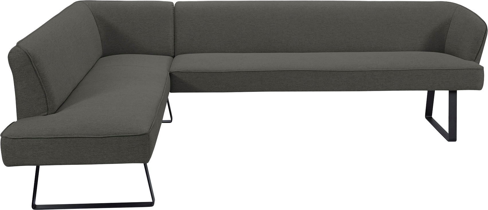 exxpo - sofa fashion Eckbank »Americano«, mit Keder und Metallfüssen, Bezug in verschiedenen Qualitäten