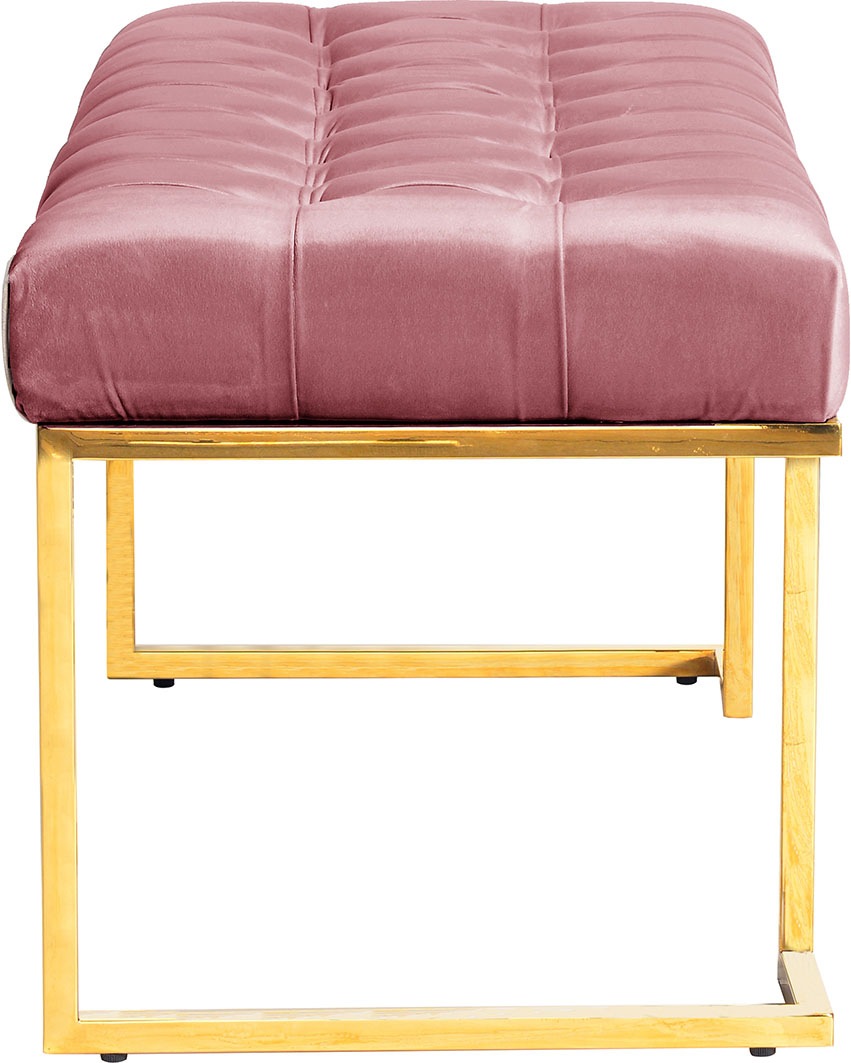 Kayoom Banc »Rarity 225, Edler Touch durch goldenes Gestell« 1 cuis tlg. eckig, samtweich, gesteppt, mit Zierknöpfen, Edelstahlgestell