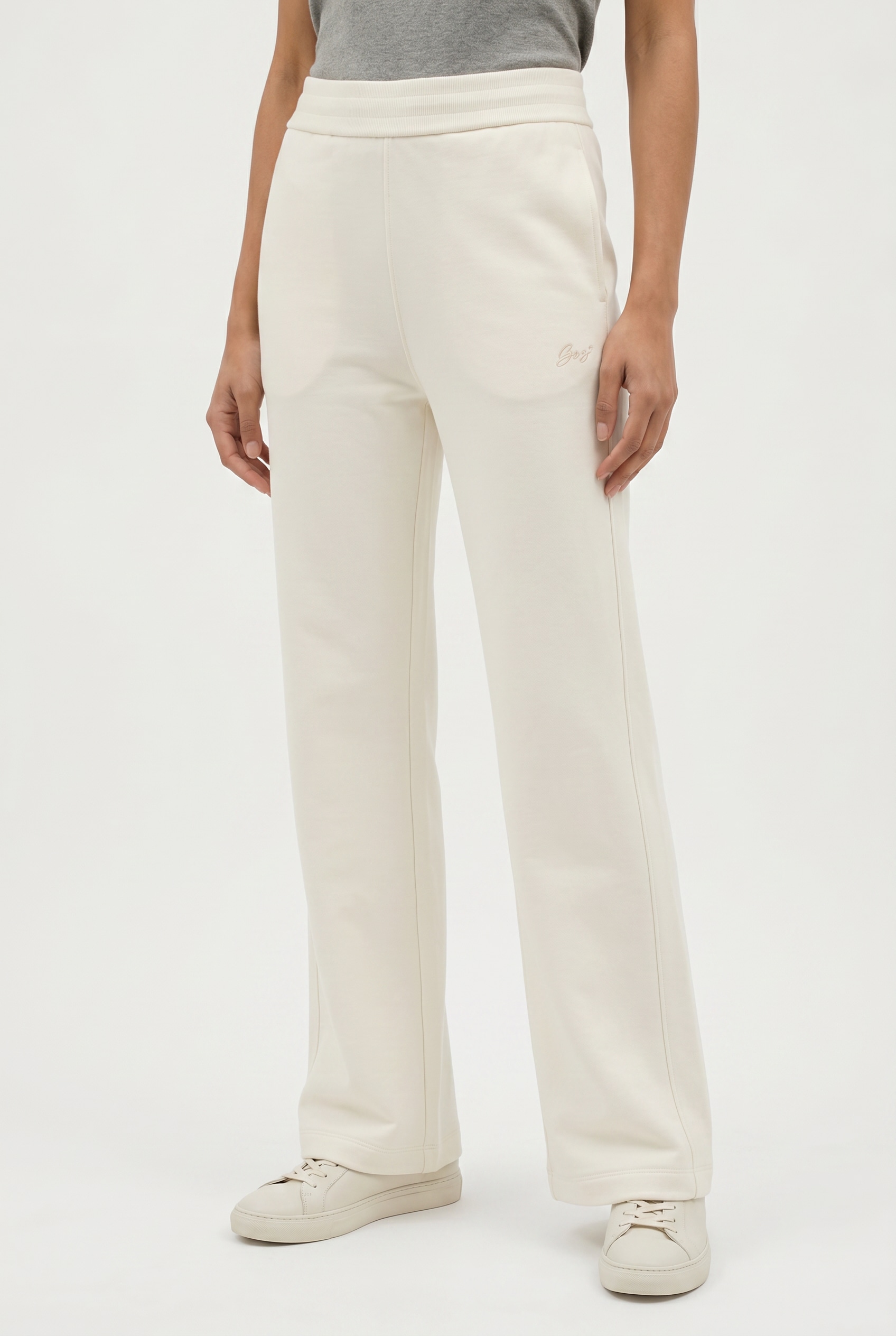 BOSS ORANGE Pantalon de jogging »Endless Premium Damenmode«  avec ceinture côtelée, coupe droite