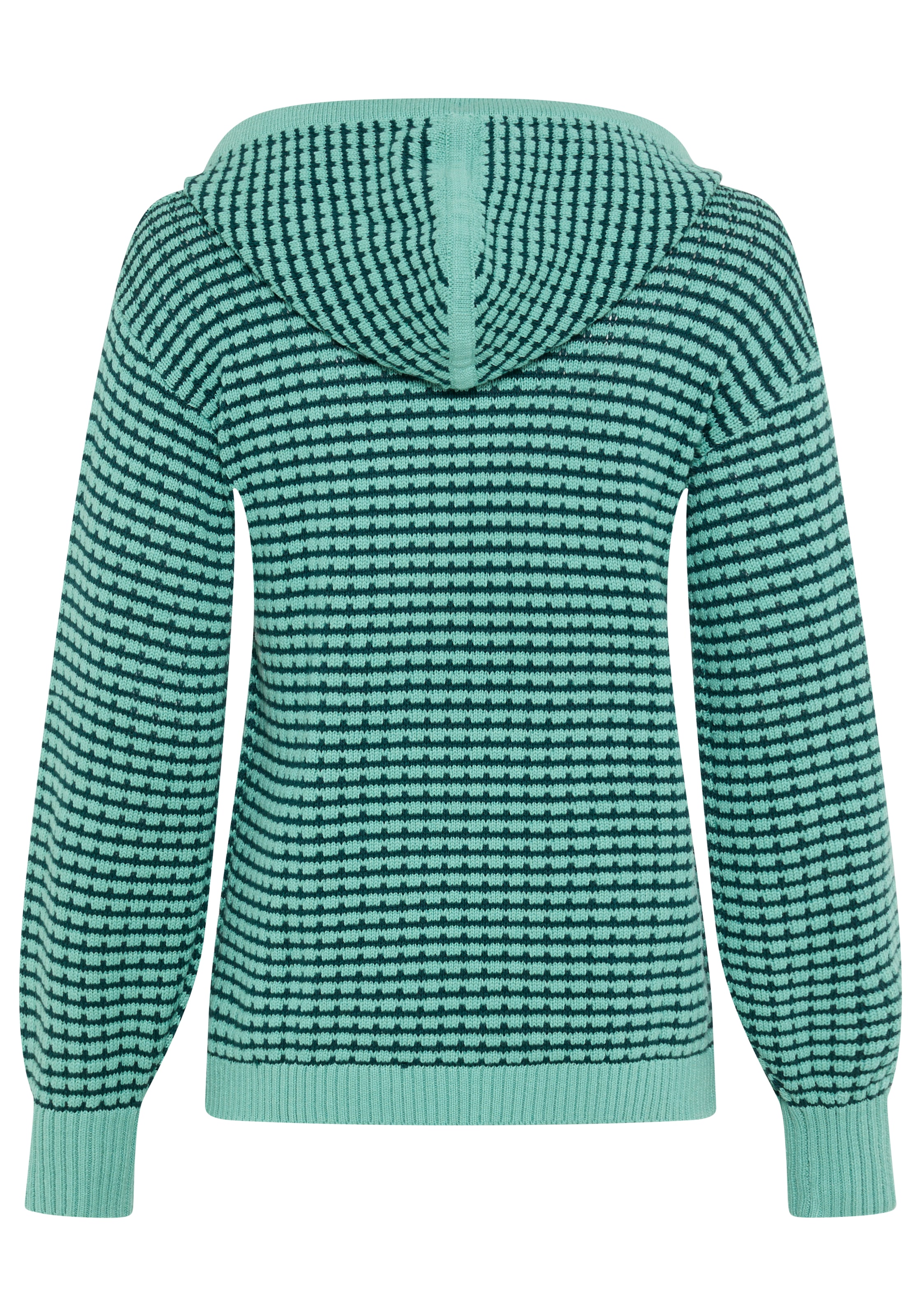 KangaROOS Strickpullover mit Kapuze und Kordelzug, Oversize-Passform, hüftlange Schnittform