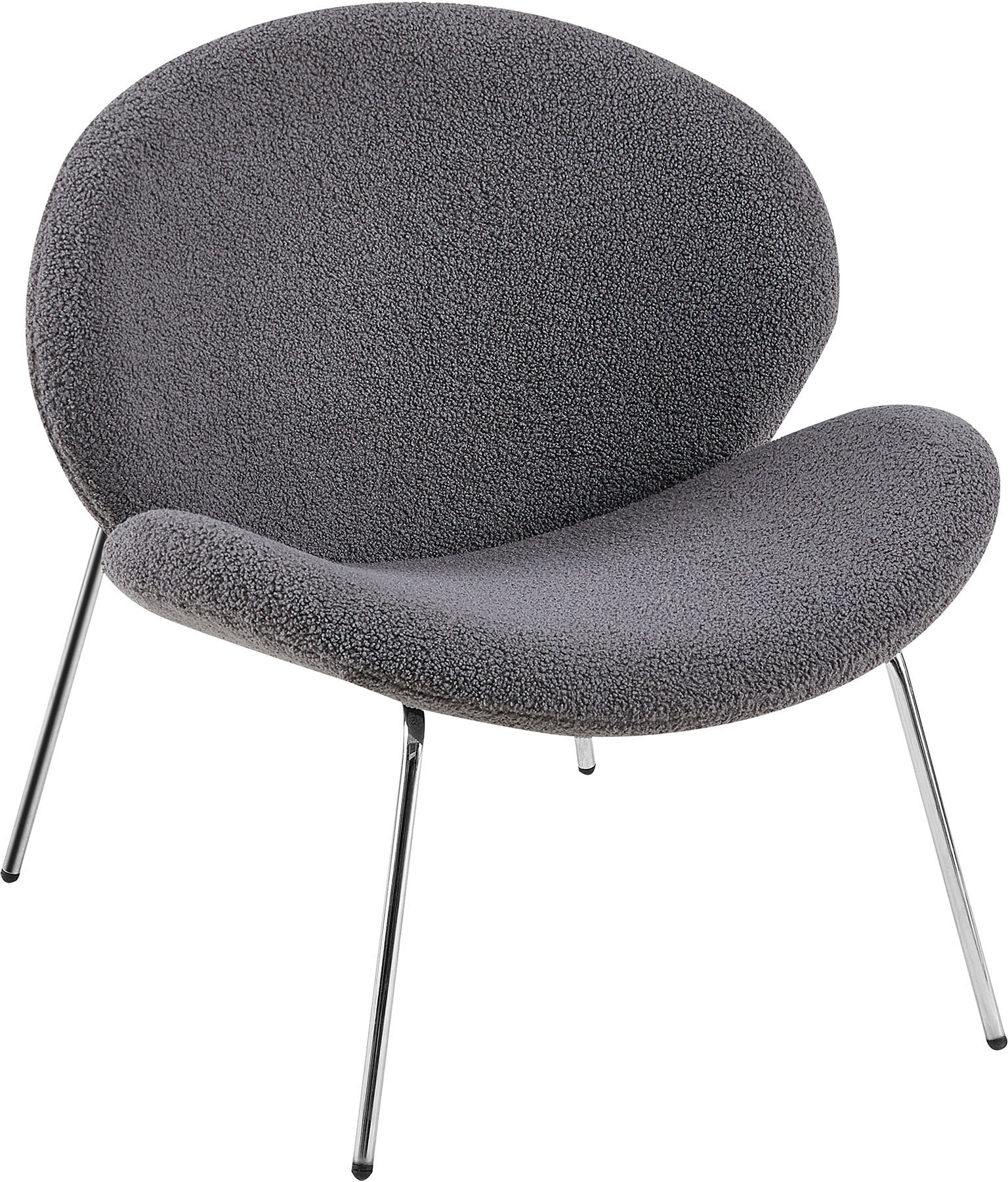 Kayoom Chaise rembourrée »Stuhl Jaden 125 2er-Set, im angesagten Stoff mit dem Kräusel-Effekt« (Set) 2 cuisÄsthetisch minimalistisches Design, Bouclé Stoff, breites Sitzen