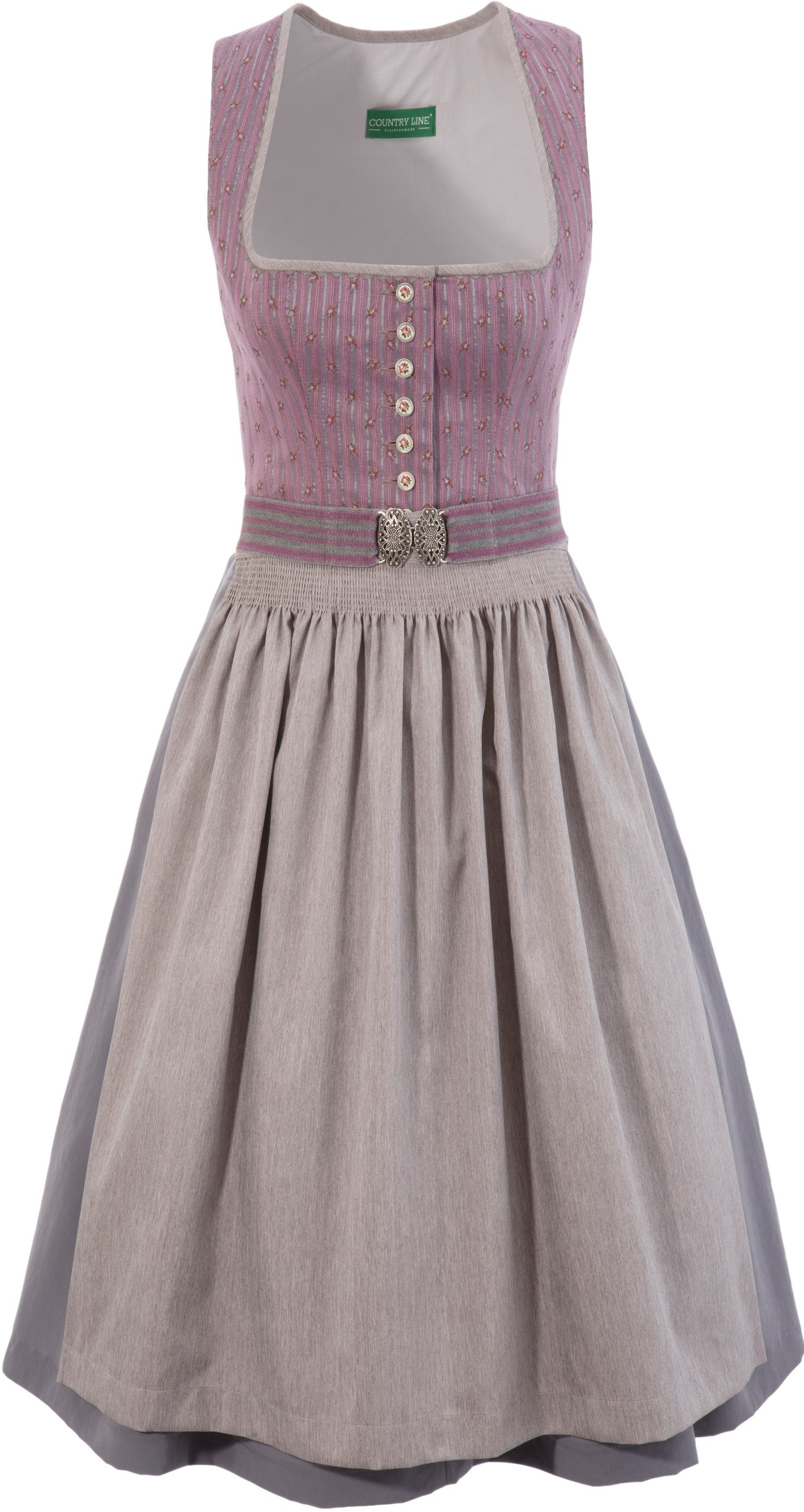 Dirndl midi mit Schmuckknöpfen