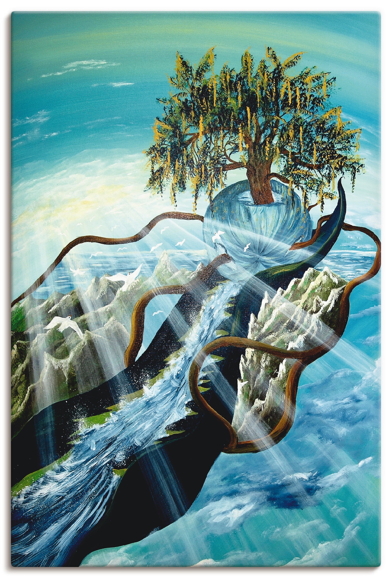 Image of Artland Wandbild »Lebensfluss«, klassische Fantasie, (1 St.), in vielen Grössen & Produktarten - Alubild / Outdoorbild für den Aussenbereich, Leinwandbild, Poster, Wandaufkleber / Wandtattoo auch für Badezimmer geeignet bei Ackermann Versand Schweiz