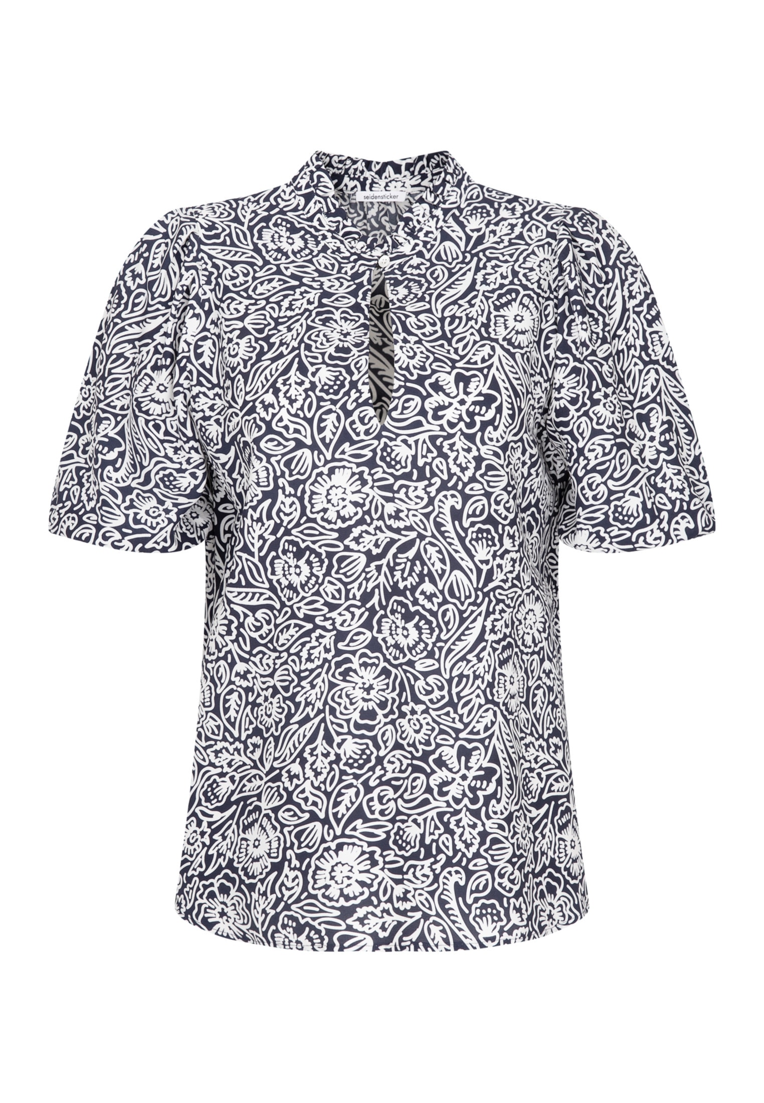seidensticker Shirtbluse »Schwarze Rose«, 1/2 Rundhals Floral